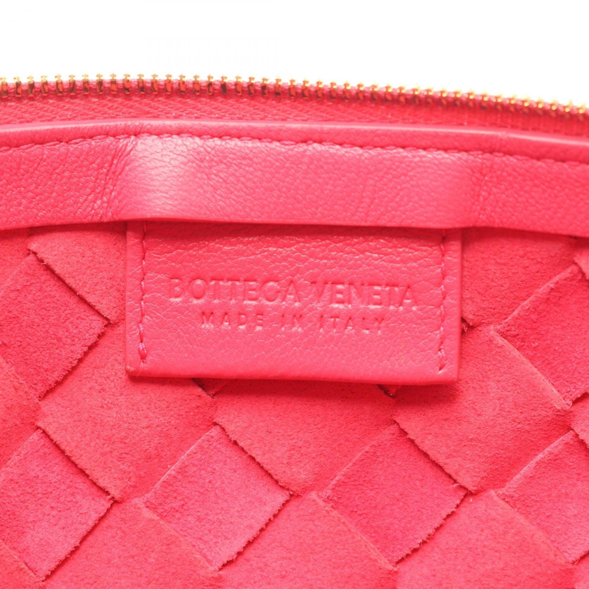 Bottega Veneta Intrecciato Pink Leather Handbag Pouch (Pre-Owned)