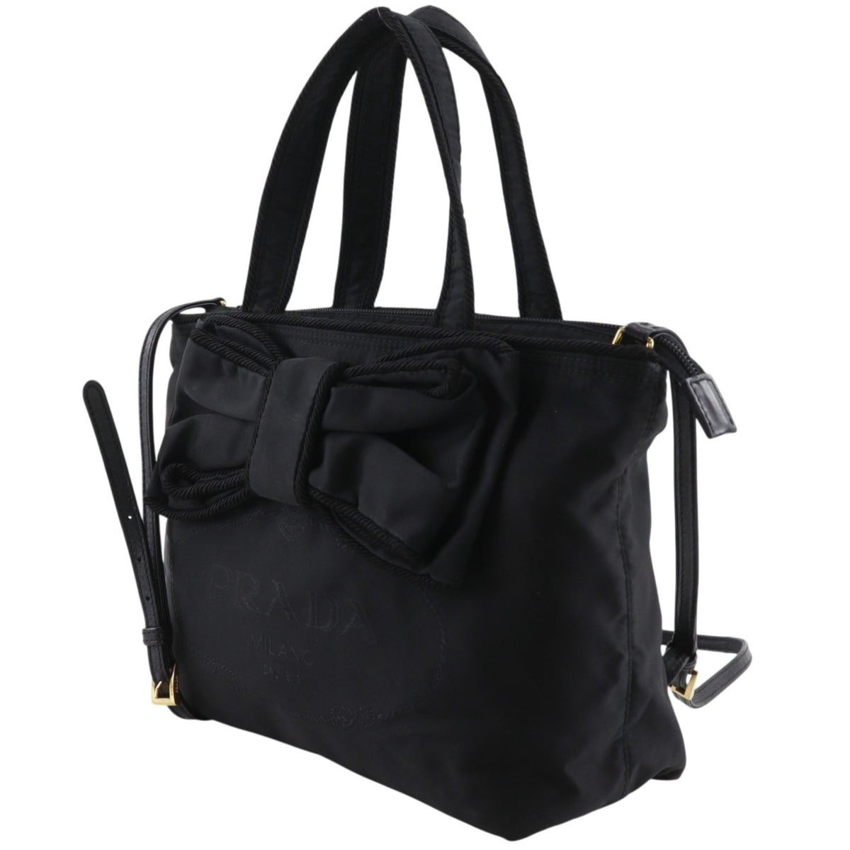 Prada Black Nylon Handbag (Pre-Owned)