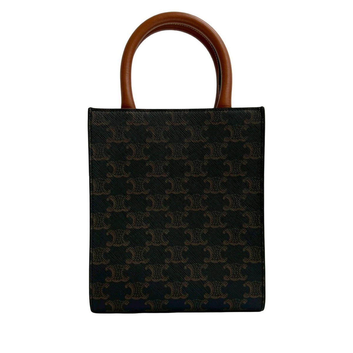 Celine Brown Leather Pvc Handbag Shoulder Bag Tote Bag (Pre-Owned)