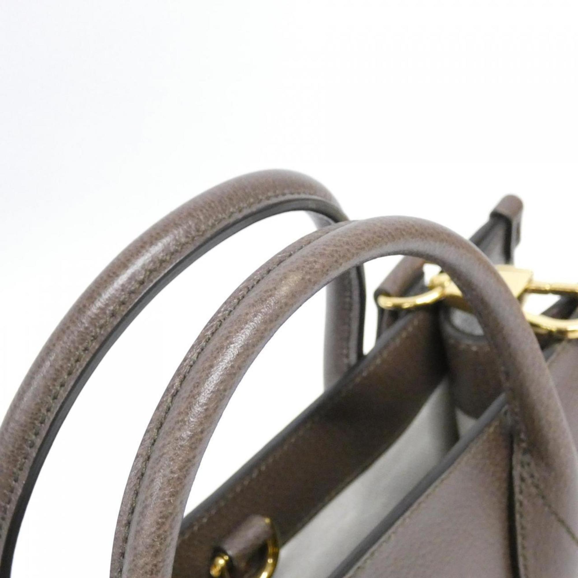 Gucci Brown Leather Handbag (Pre-Owned)