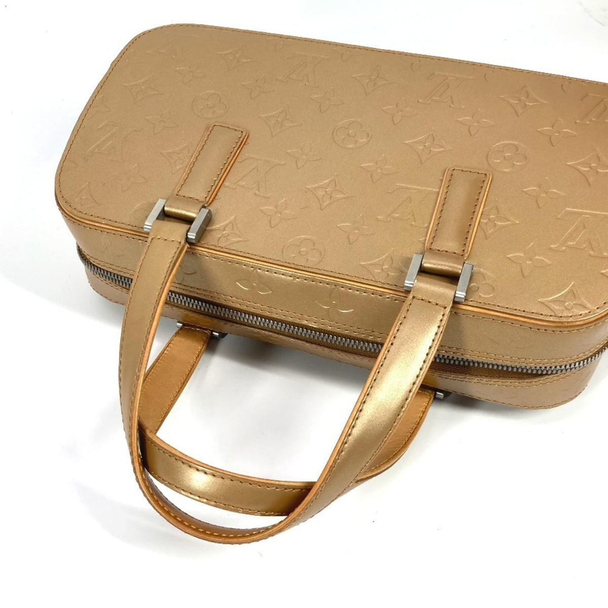 Louis Vuitton Ambre Beige Monogram Mat Leather Handbag Tote Bag (Pre-Owned)