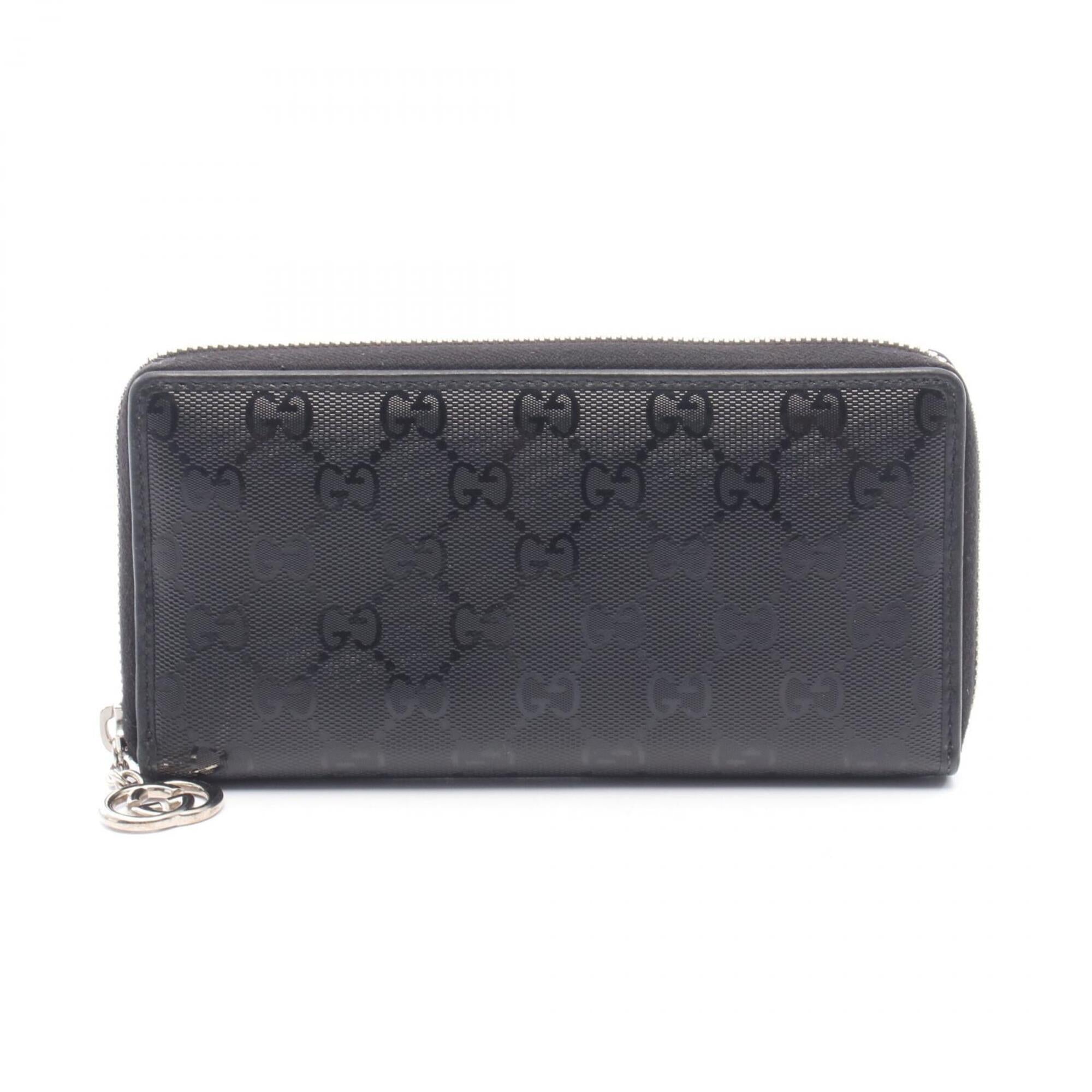Gucci Black Pvc Leather Long Wallet (Bi-Fold) (Pre-Owned)