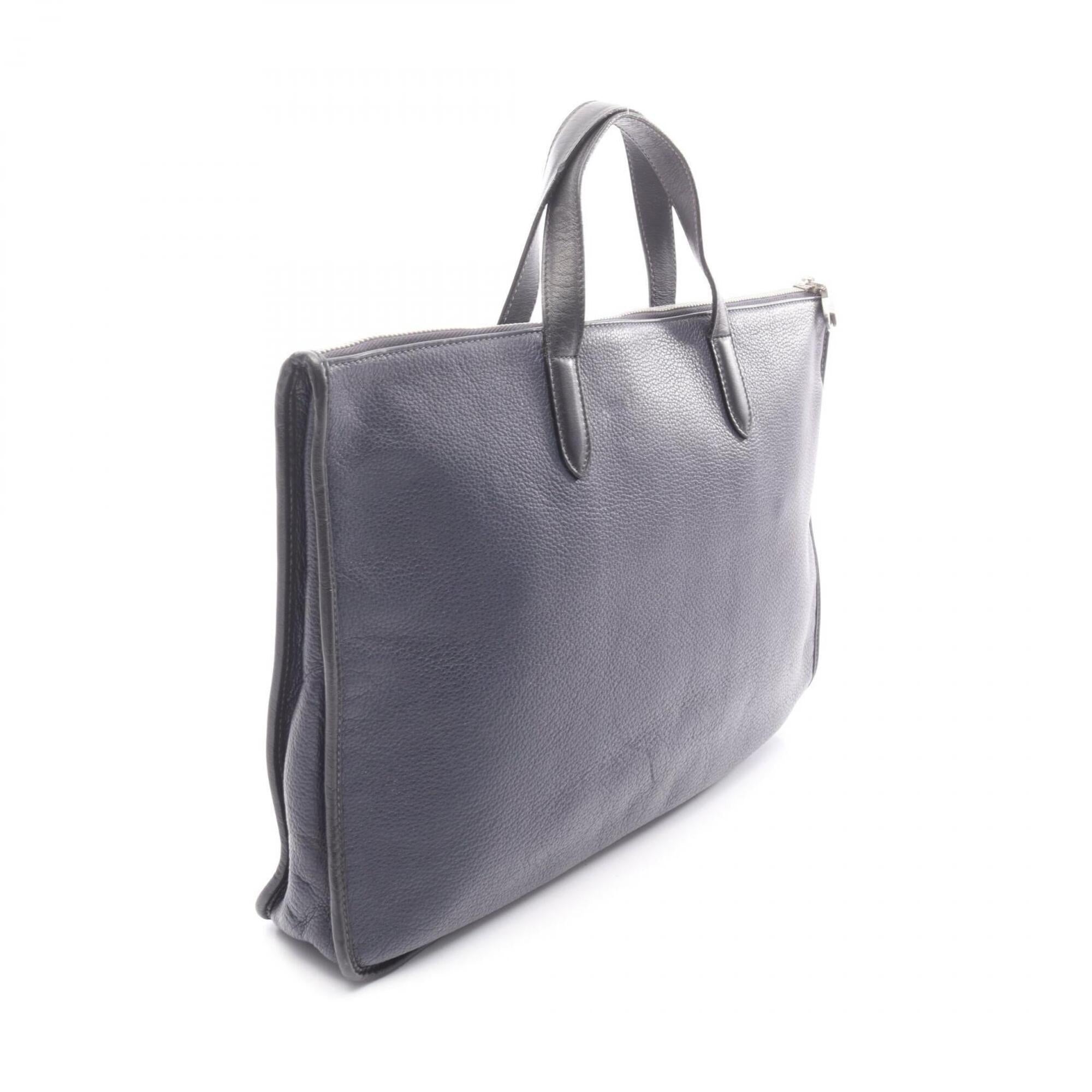 Loewe Black Navy Leather Briefcase Handbag (Pre-Owned)