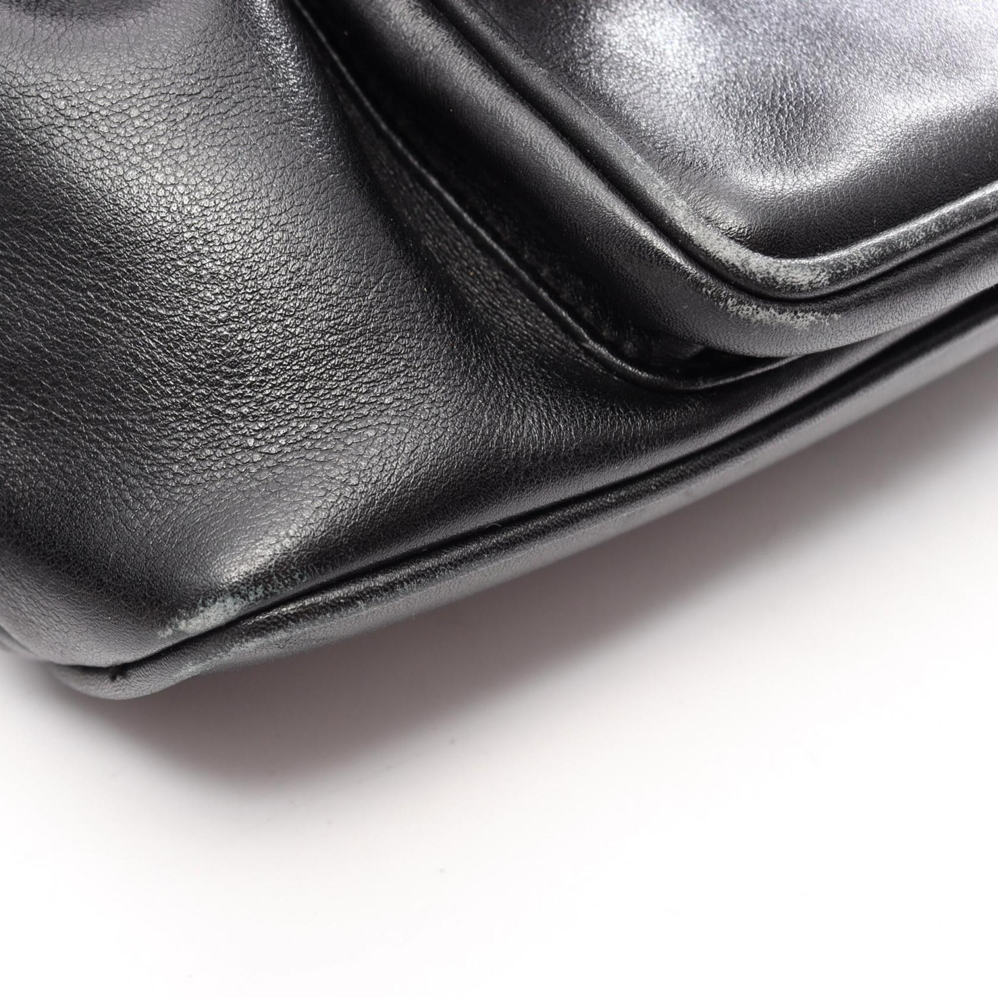Gucci Black Leather Backpack Handbag (Pre-Owned)