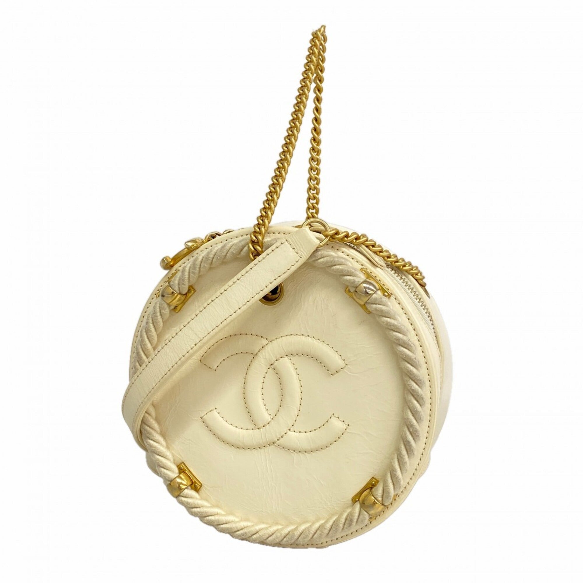 Chanel White Leather Handbag (Pre-Owned)