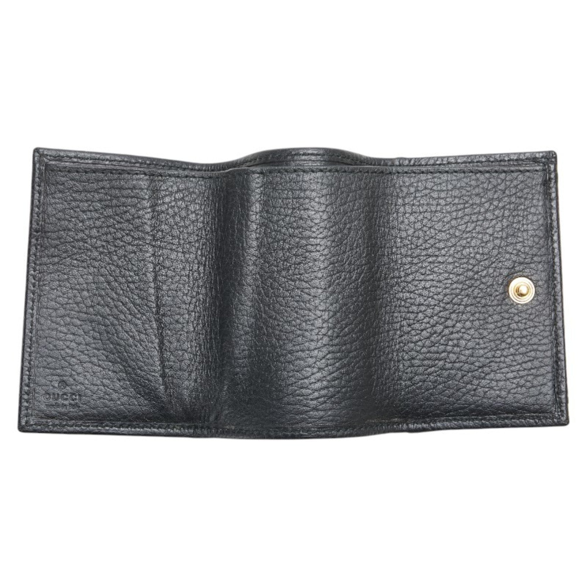 Gucci Black Leather Wallet (Tri-Fold) (Pre-Owned)
