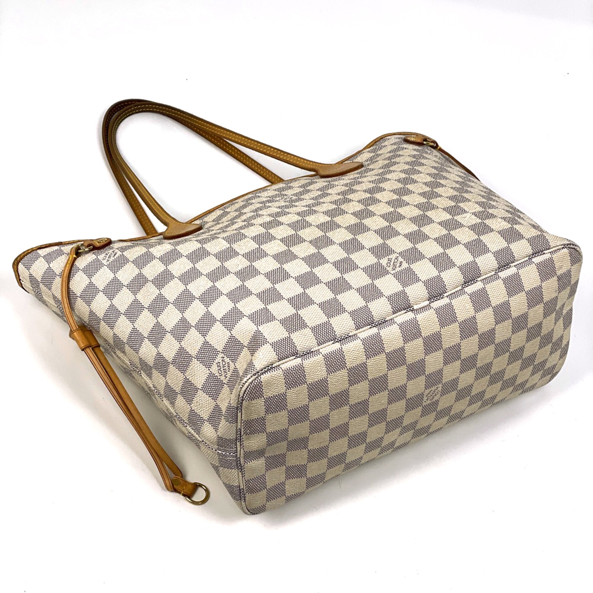 Louis Vuitton White Damier Azur Shoulder Bag Tote Bag (Pre-Owned)