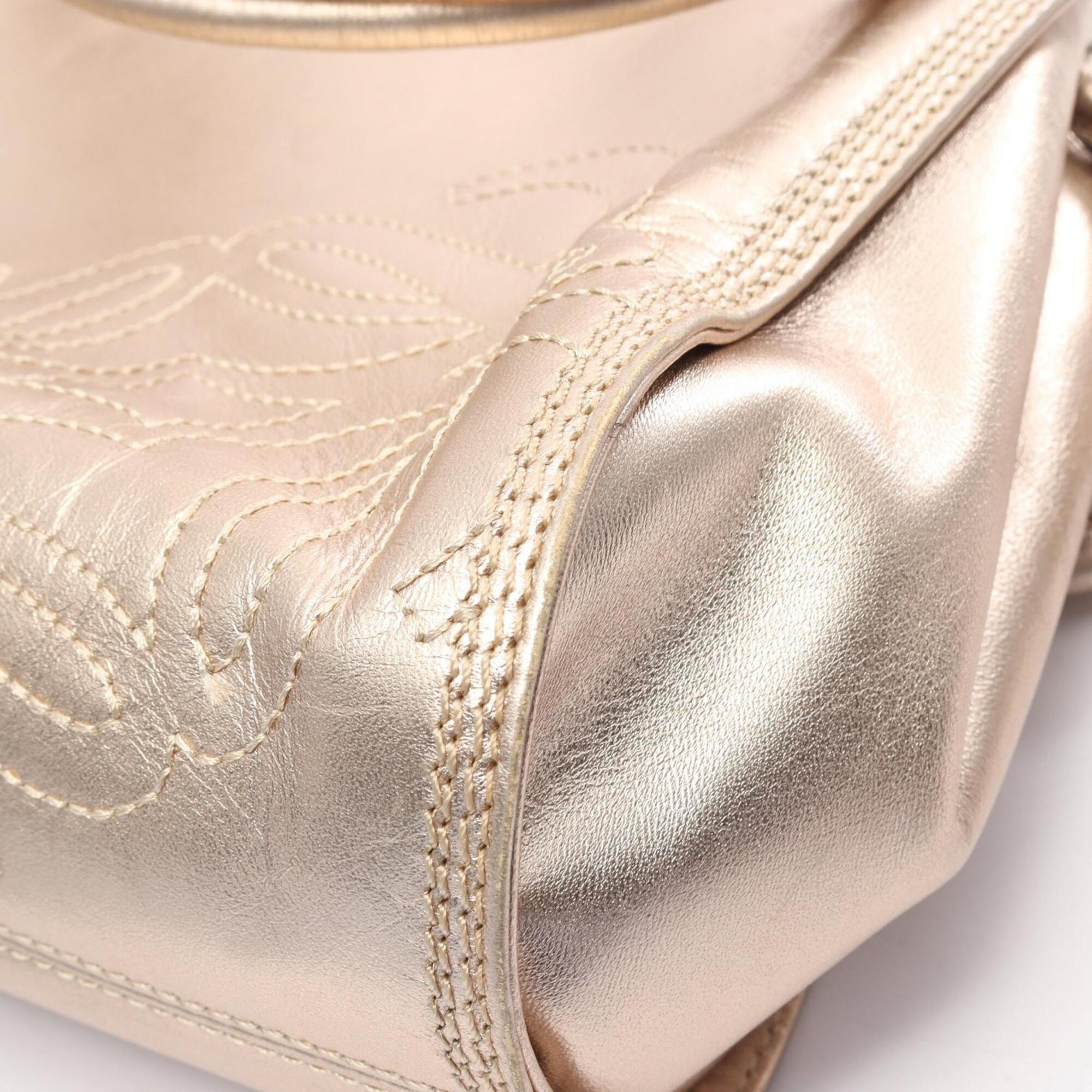 Loewe Gold Leather Handbag (Pre-Owned)