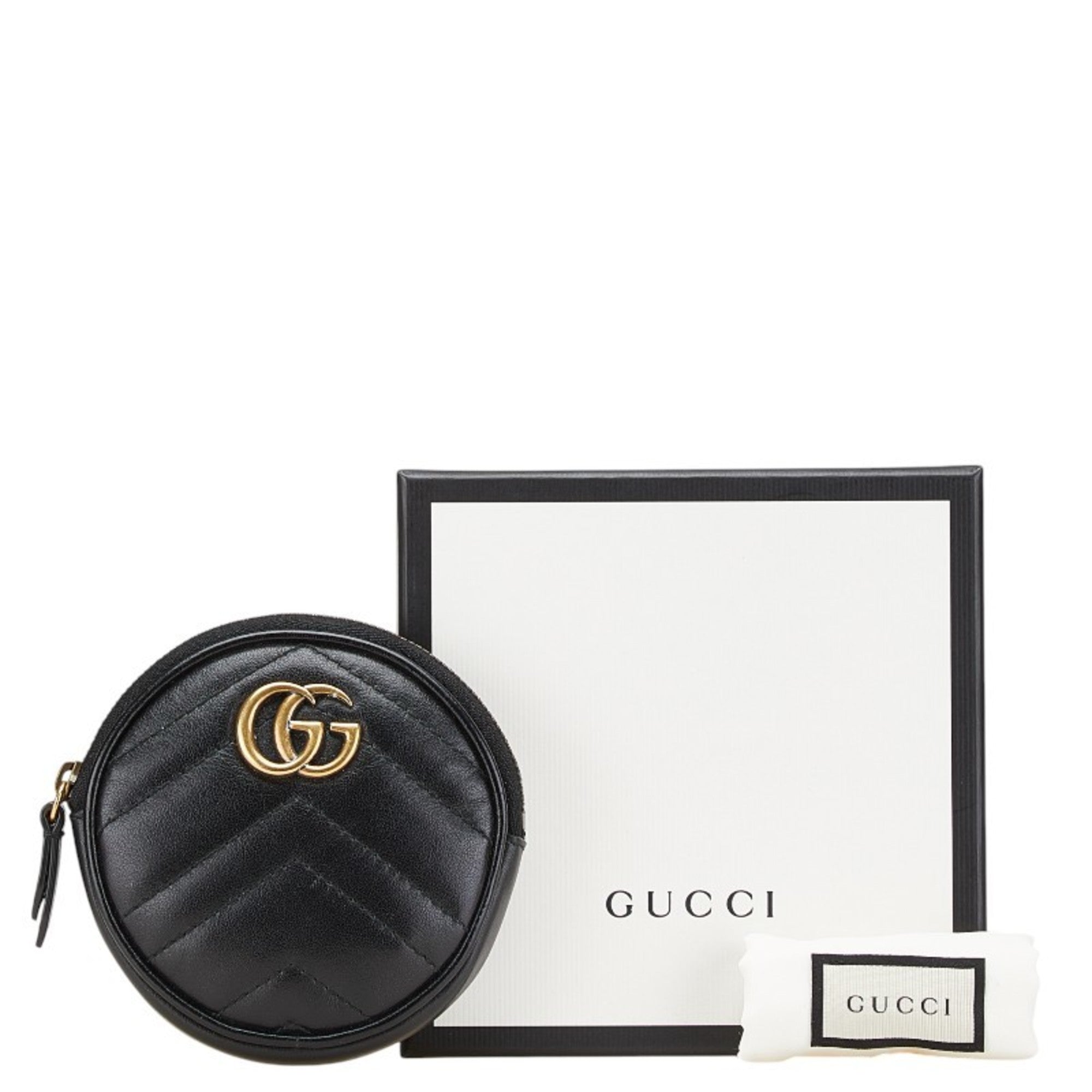 Gucci Black Leather Coin Purse/Coin Case (Pre-Owned)