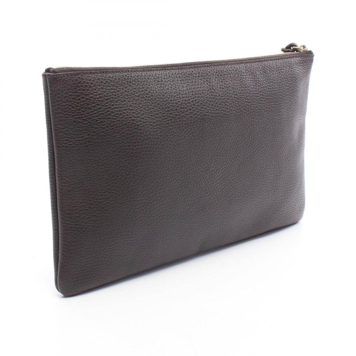 Gucci Brown Leather Clutch Bag (Pre-Owned)