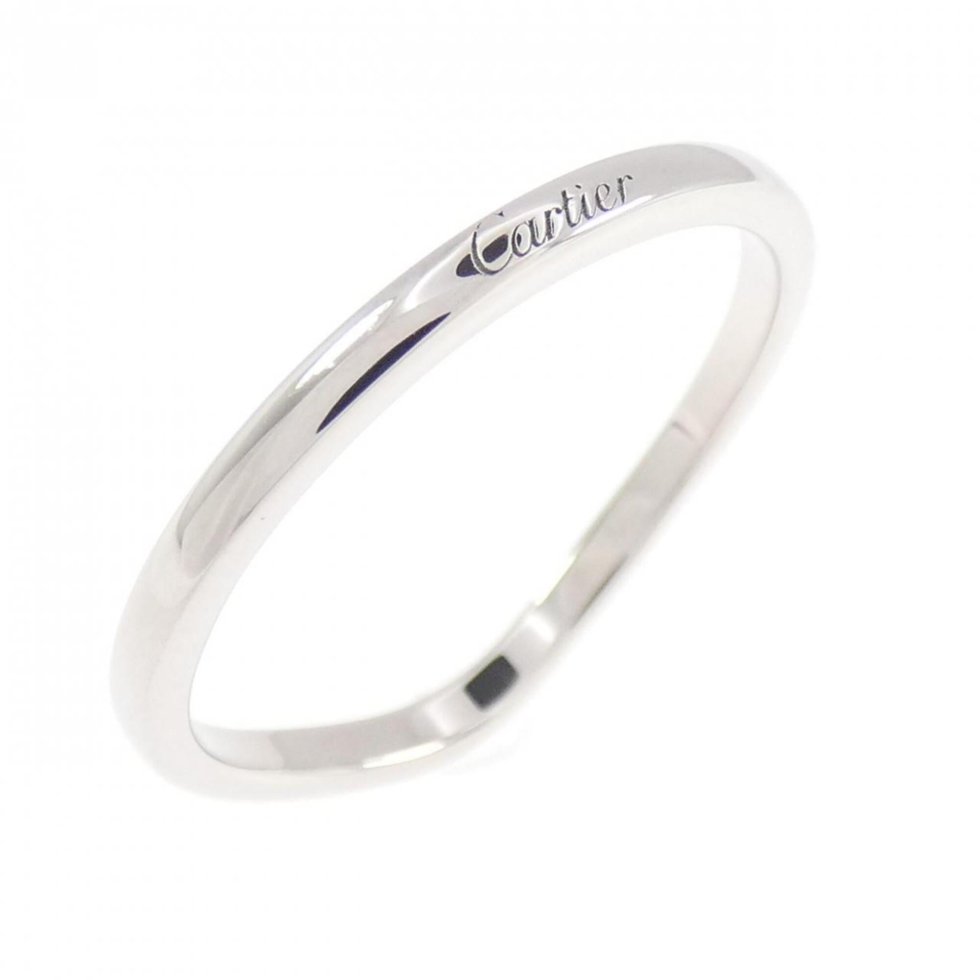 Cartier Platinum Platinum 950 Band Ring (Pre-Owned)
