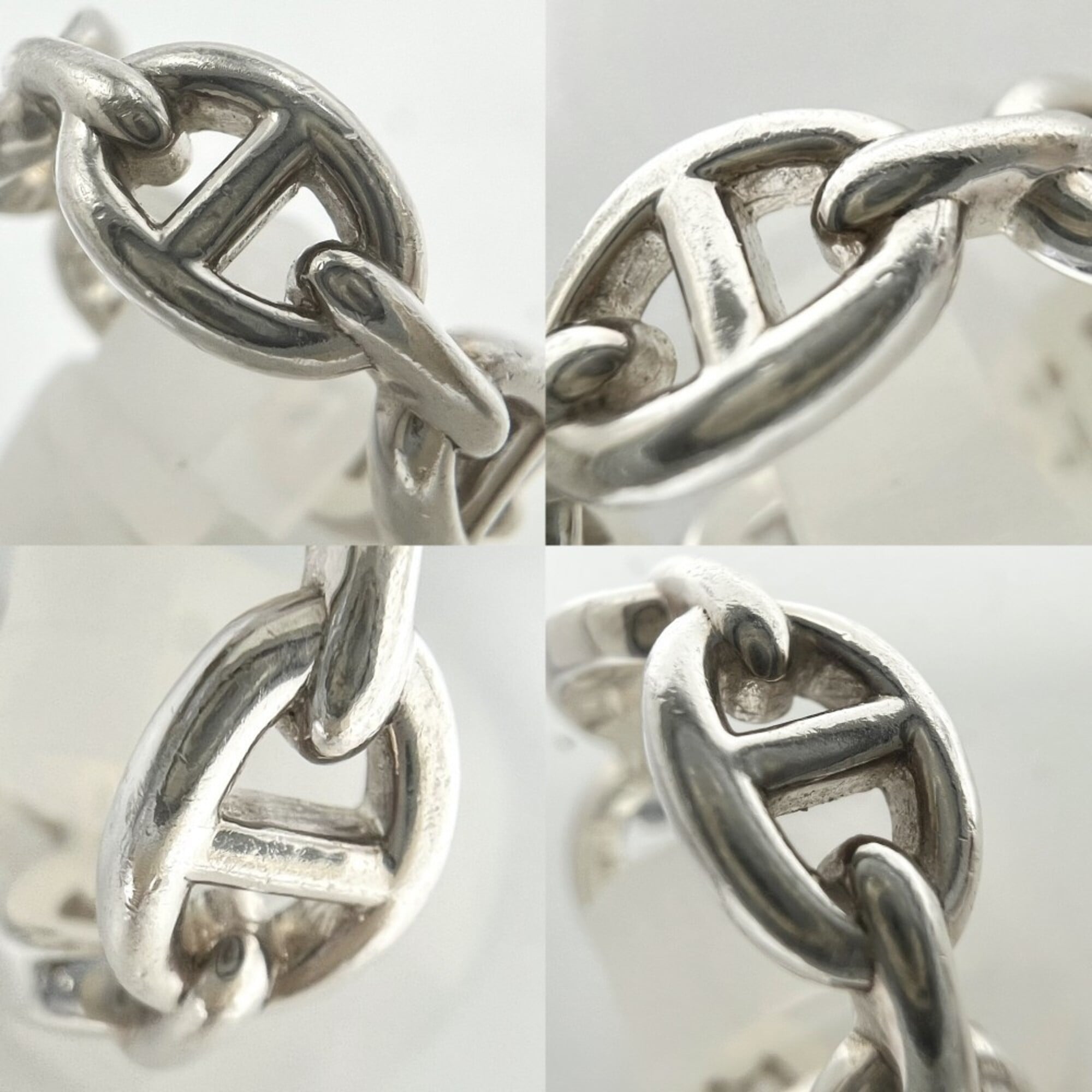 Hermes Silver 925 Band Ring (Pre-Owned)