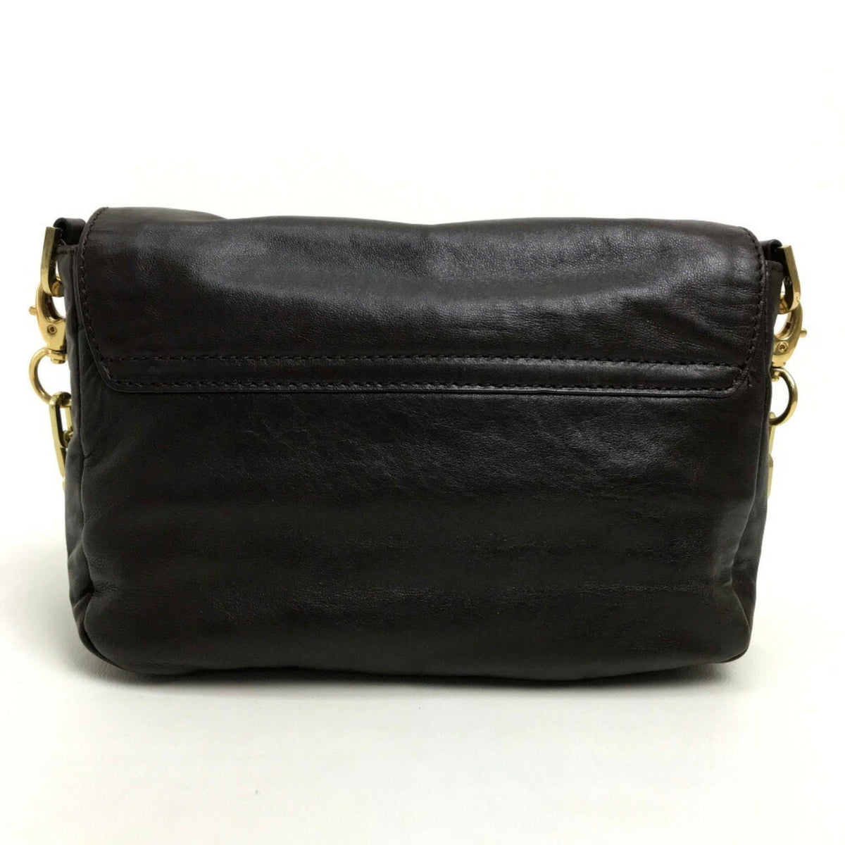Tory Burch Dark Brown Leather Pochette Pouch Shoulder Bag (Pre-Owned)