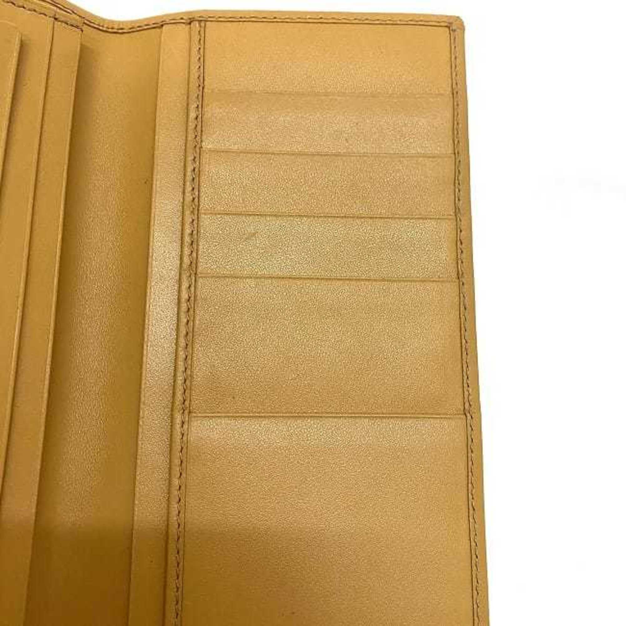 Celine Beige Brown Pvc Leather Long Wallet (Bi-Fold) (Pre-Owned)