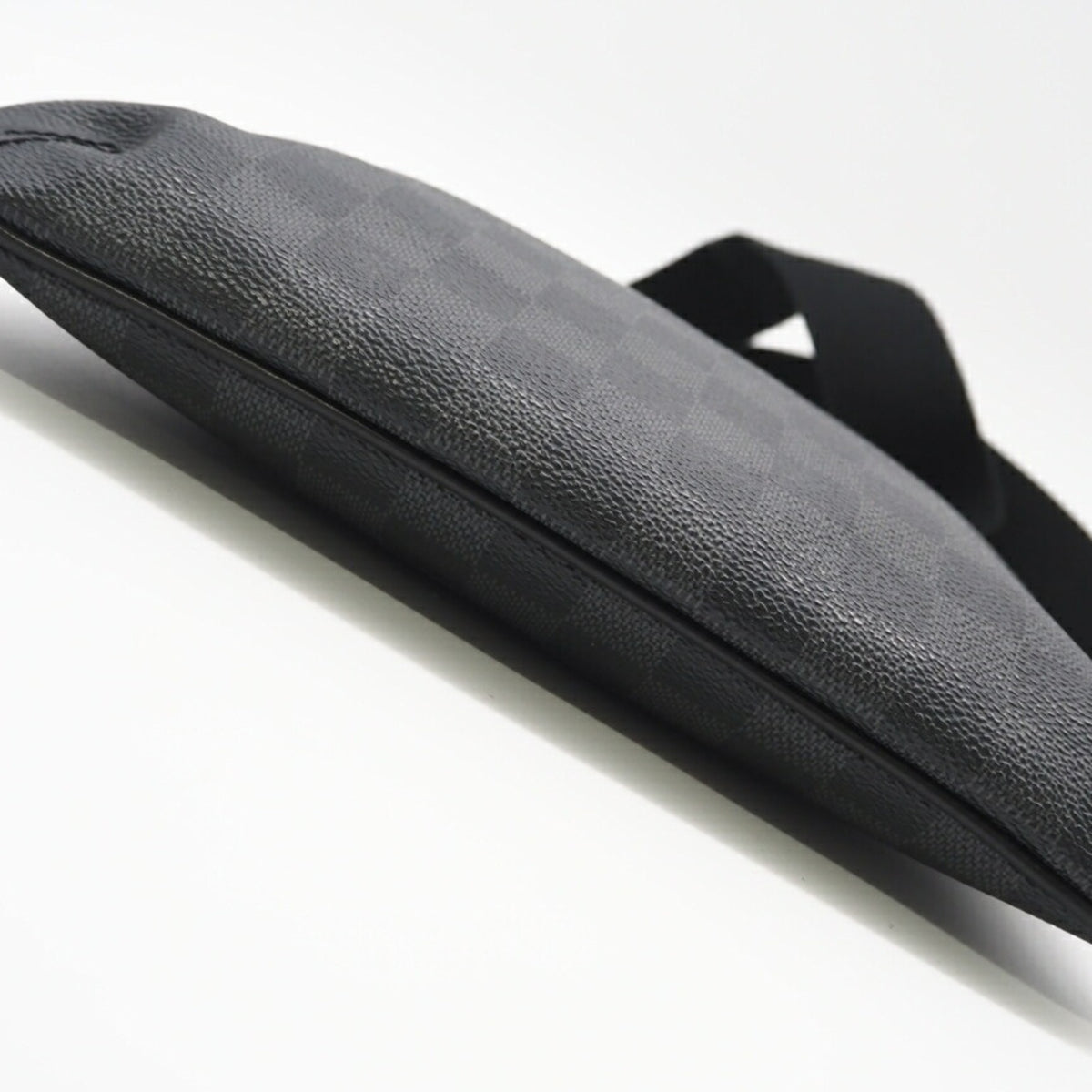 Louis Vuitton Black Gray Coated Canvas Shoulder Bag (Pre-Owned)