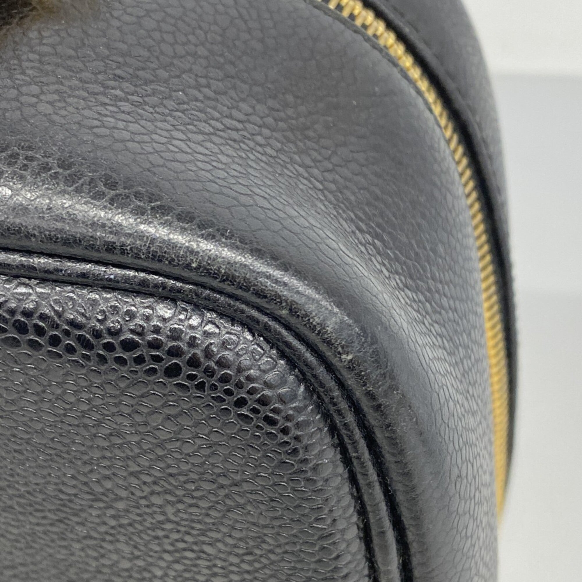 Chanel Black Grained Calfskin Vanity Bag (Pre-Owned)