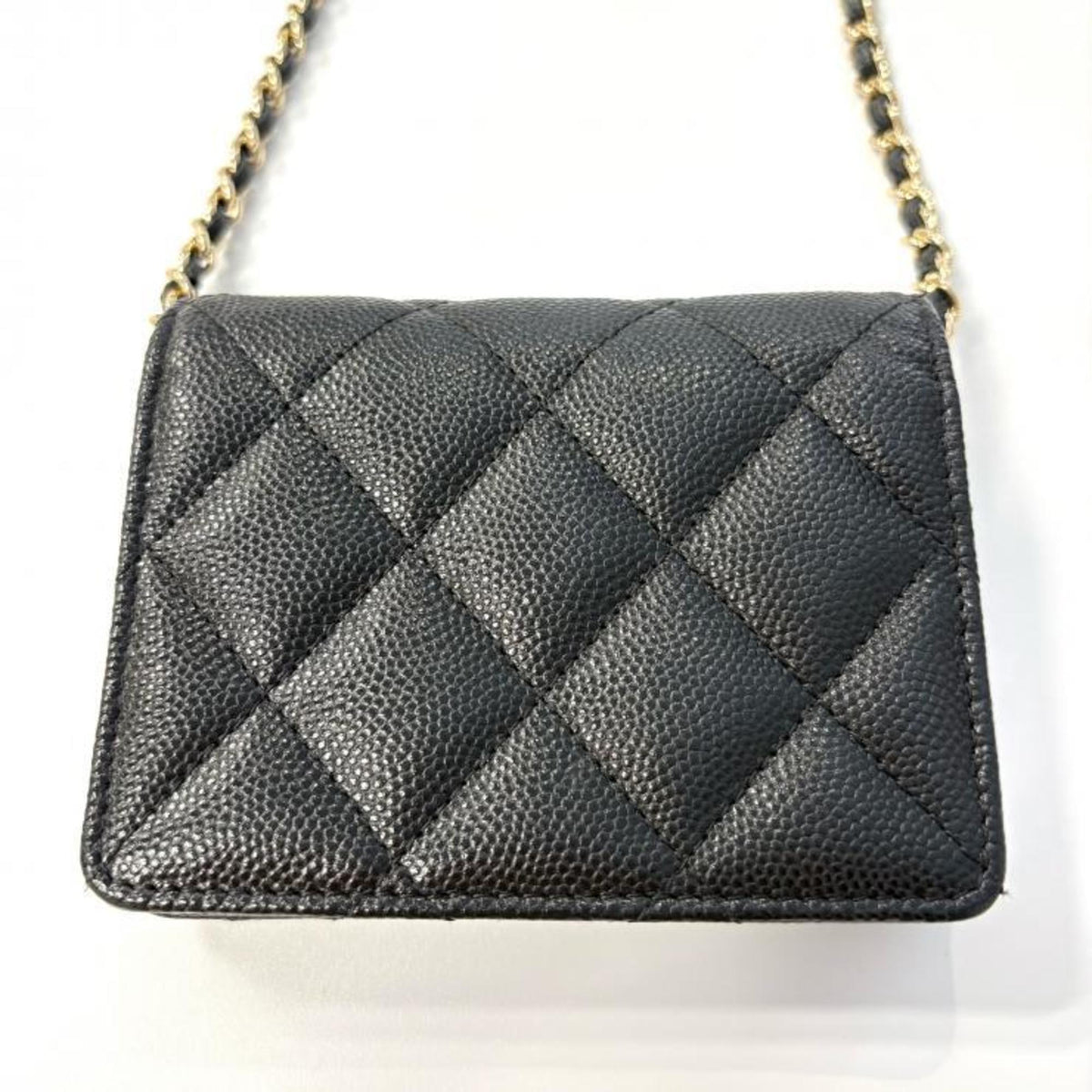 Chanel Black Grained Calfskin Pochette (Pre-Owned)