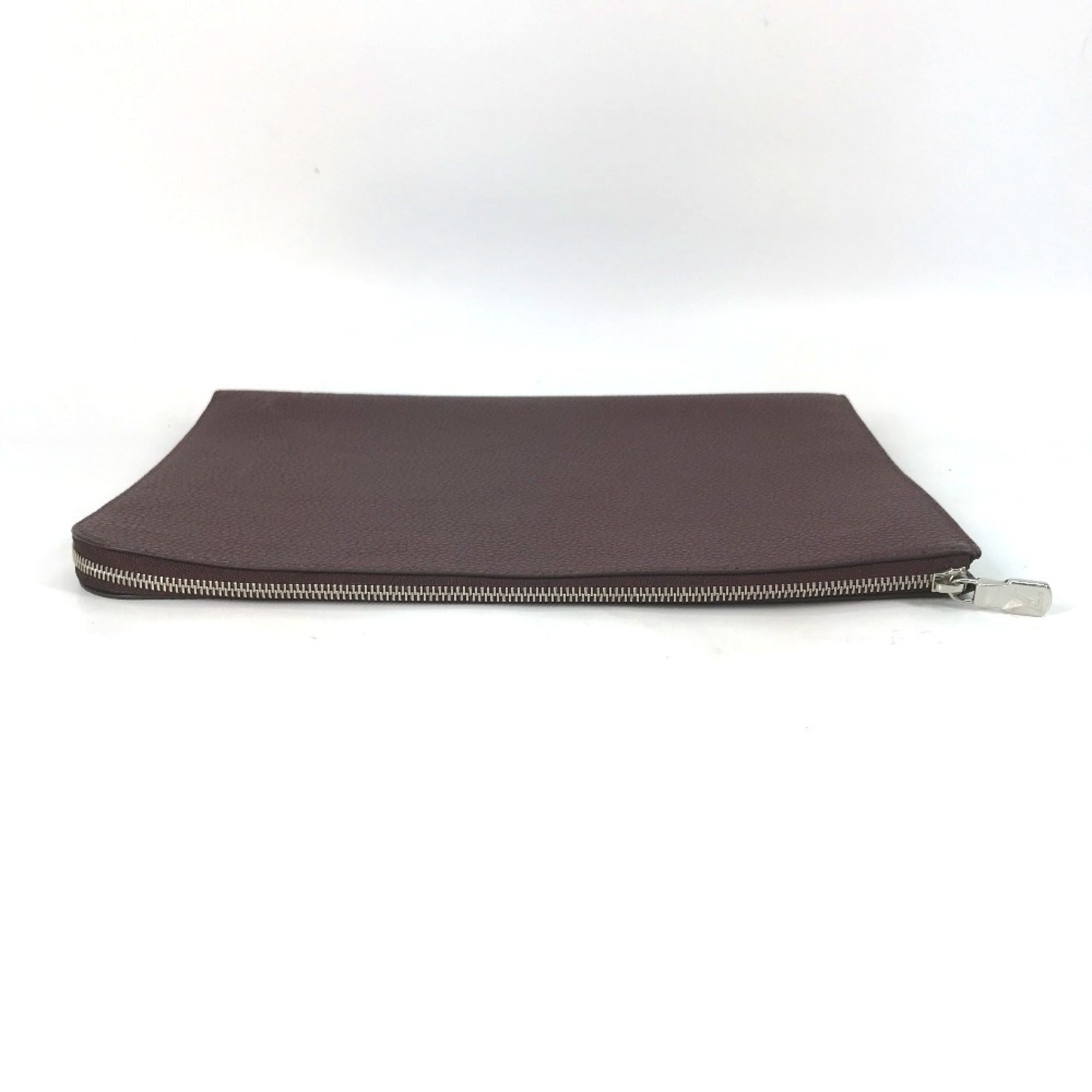 Louis Vuitton Brown Leather Clutch Bag Pochette (Pre-Owned)