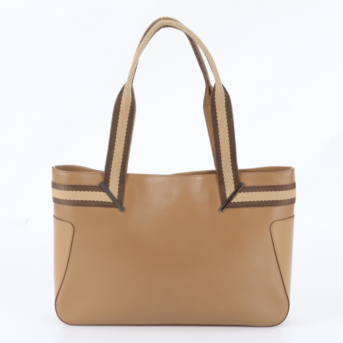 Gucci Brown Leather Handbag Shoulder Bag Tote Bag (Pre-Owned)