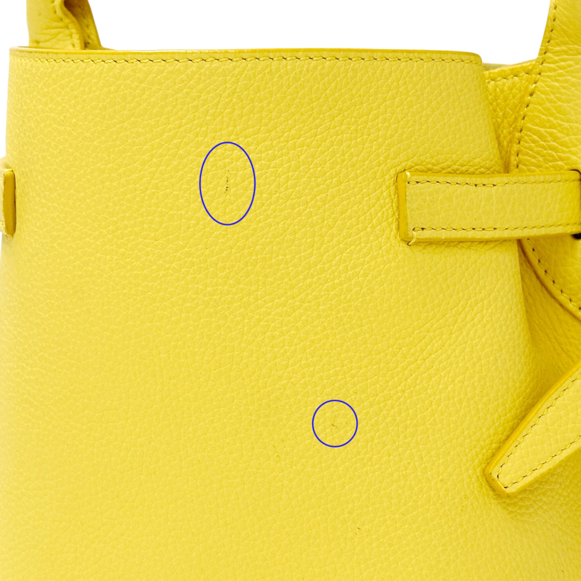 Celine Yellow Leather Handbag Shoulder Bag (Pre-Owned)