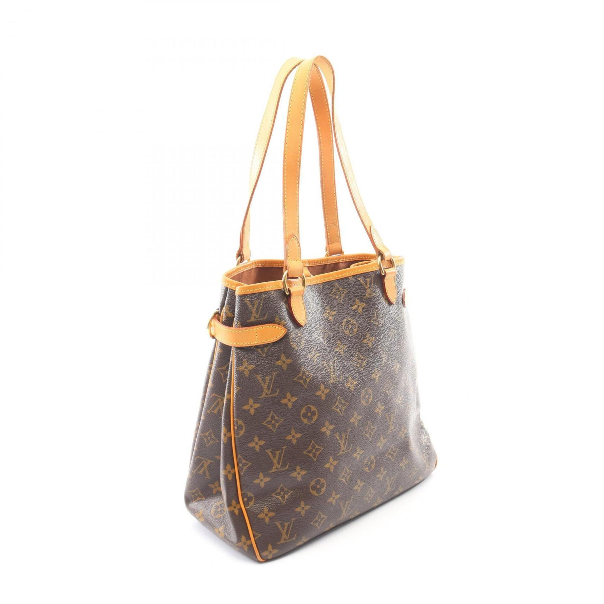 Louis Vuitton Brown Coated Canvas Leather Handbag Tote Bag (Pre-Owned)