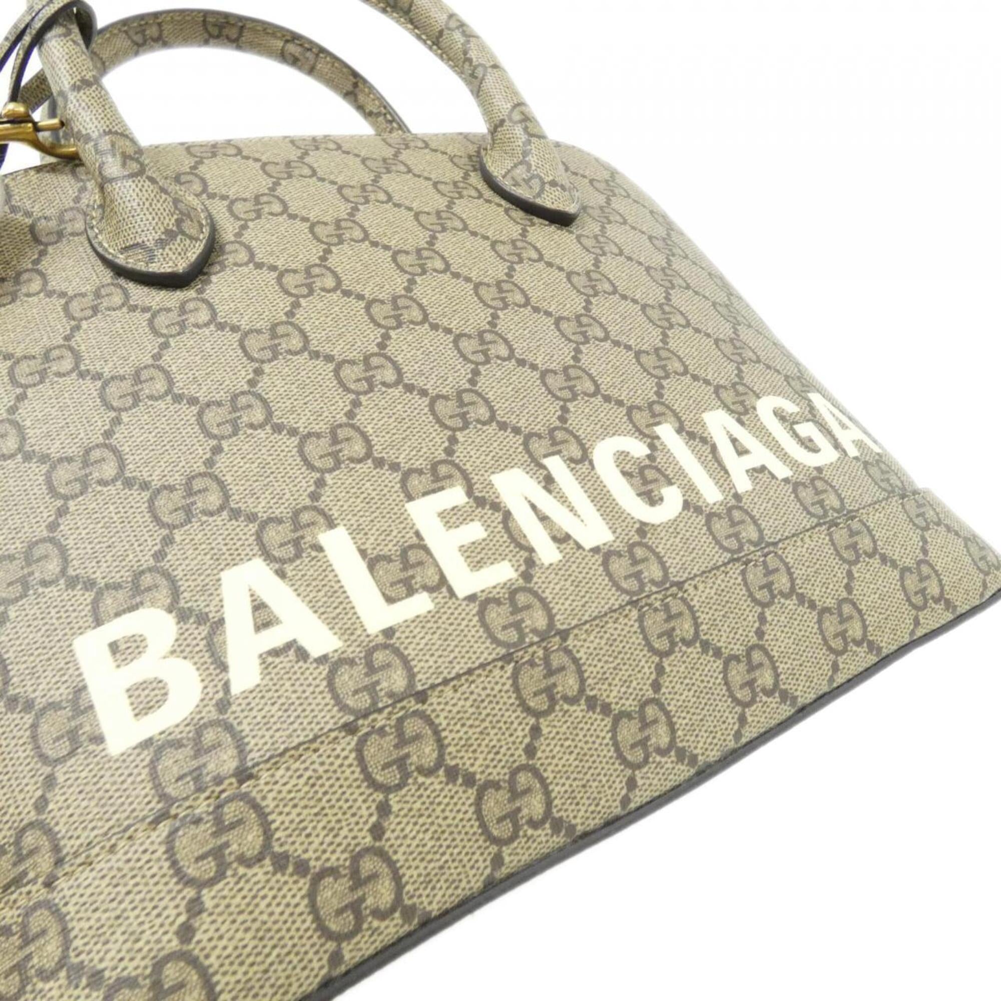 Gucci Beige Gg Supreme Canvas Handbag (Pre-Owned)