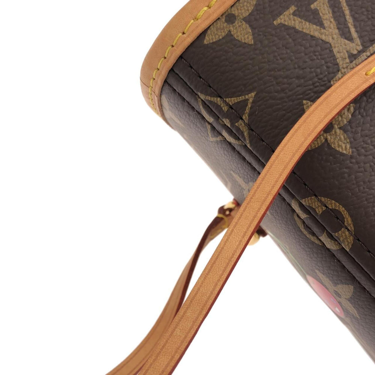 Louis Vuitton Marron Coated Canvas Handbag Pouch (Pre-Owned)