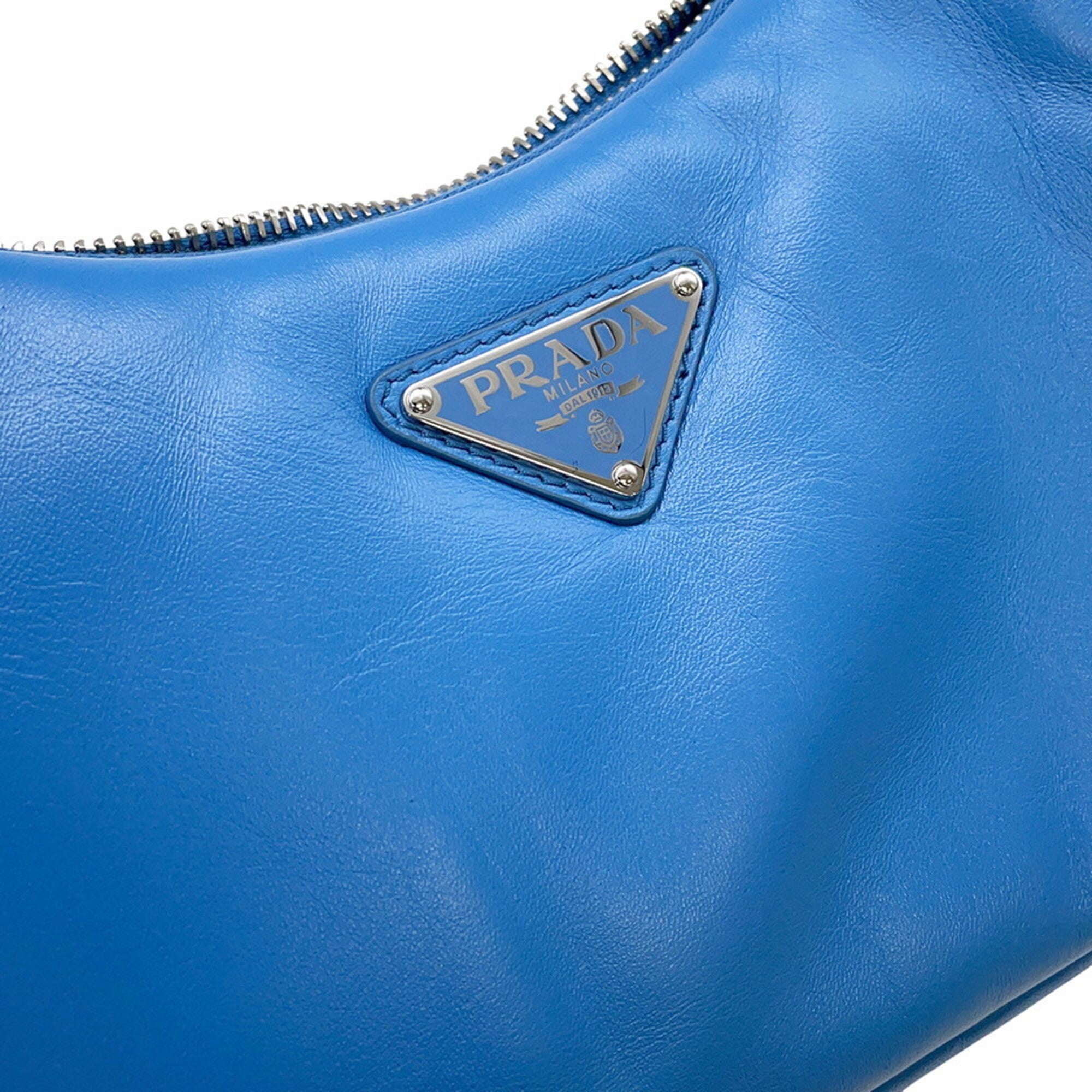 Prada Light Blue Nylon Handbag Pouch Shoulder Bag (Pre-Owned)