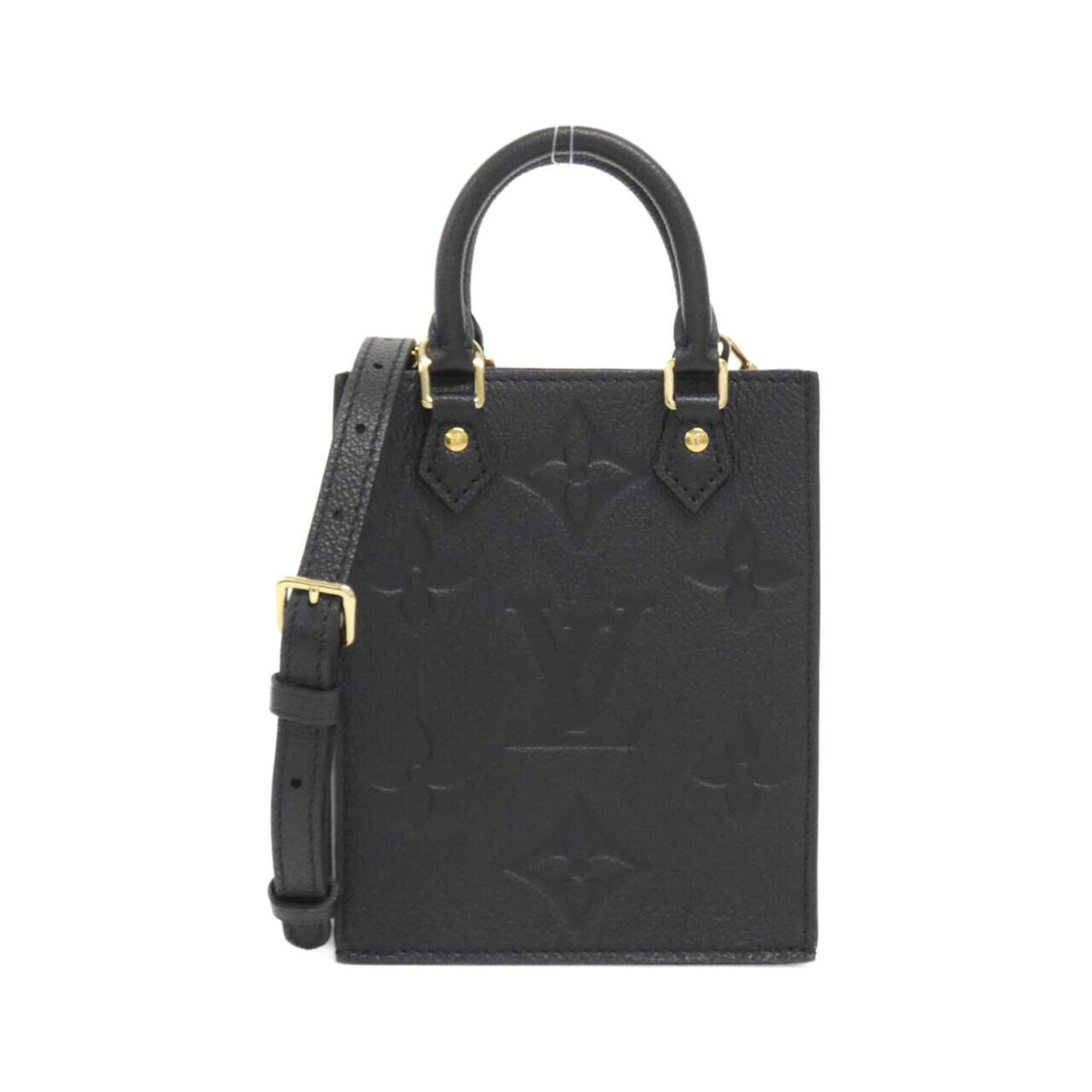 Louis Vuitton Black Leather Handbag (Pre-Owned)