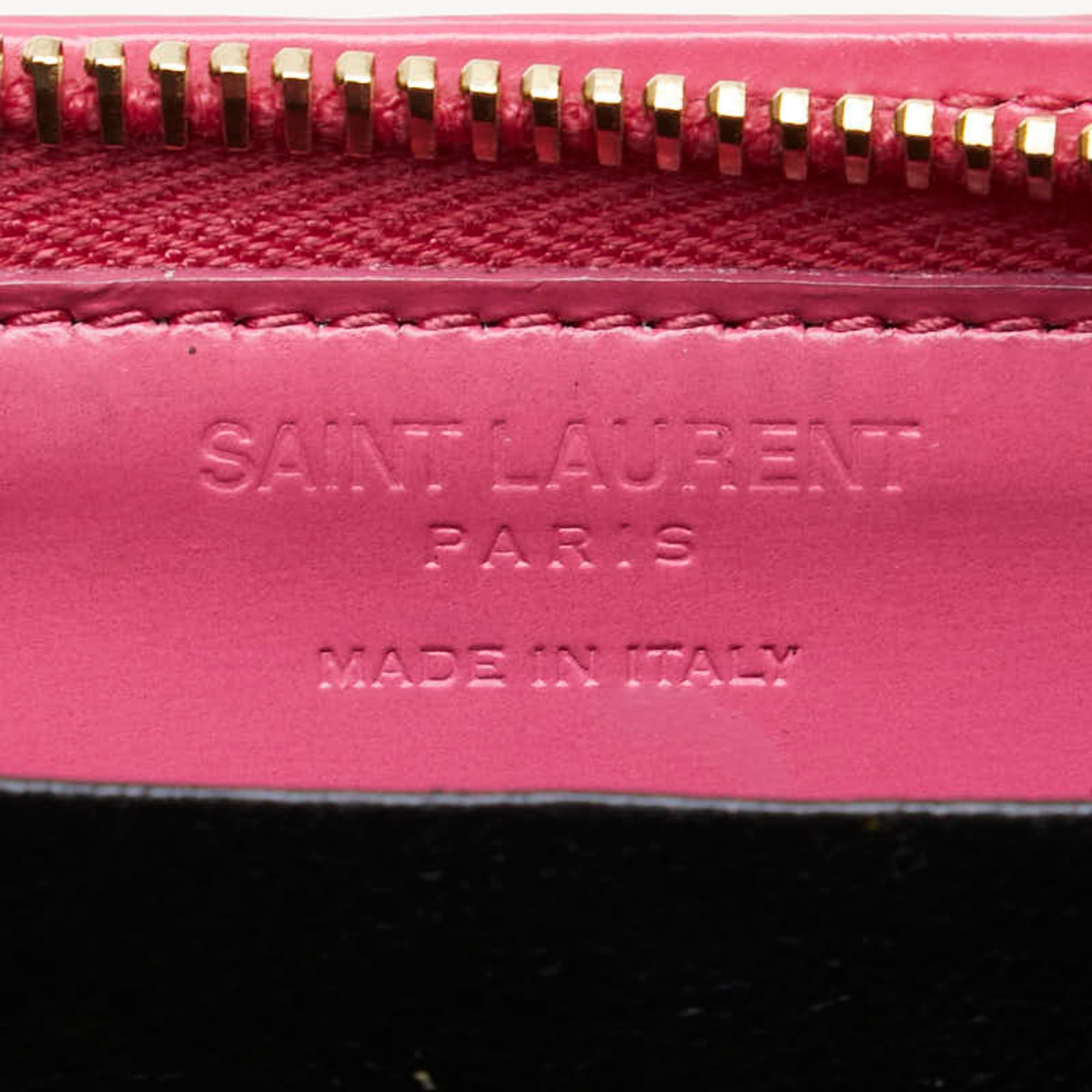 Saint Laurent Pink Leather Coin Purse/Coin Case (Pre-Owned)