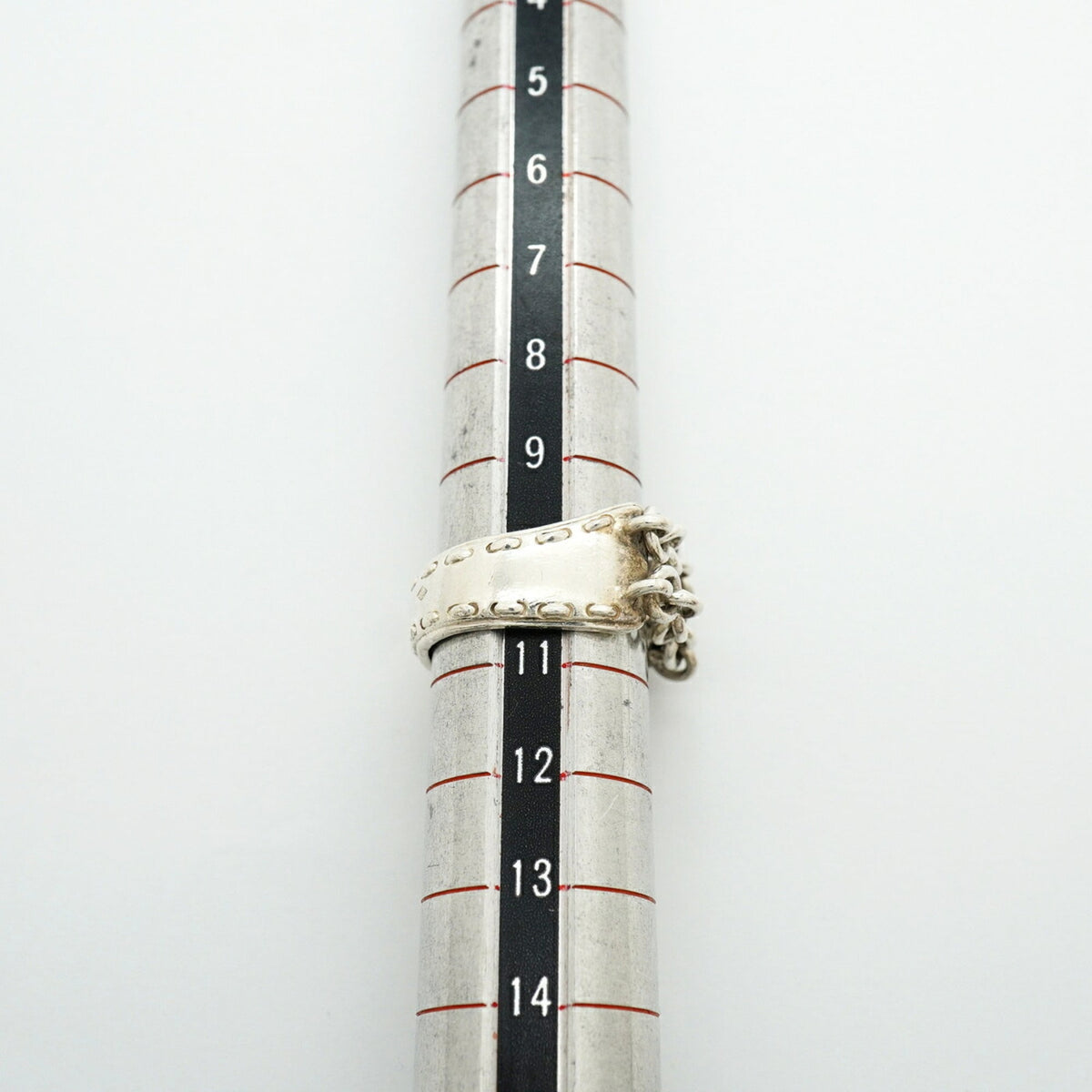 Hermes Silver 925 Band Ring (Pre-Owned)