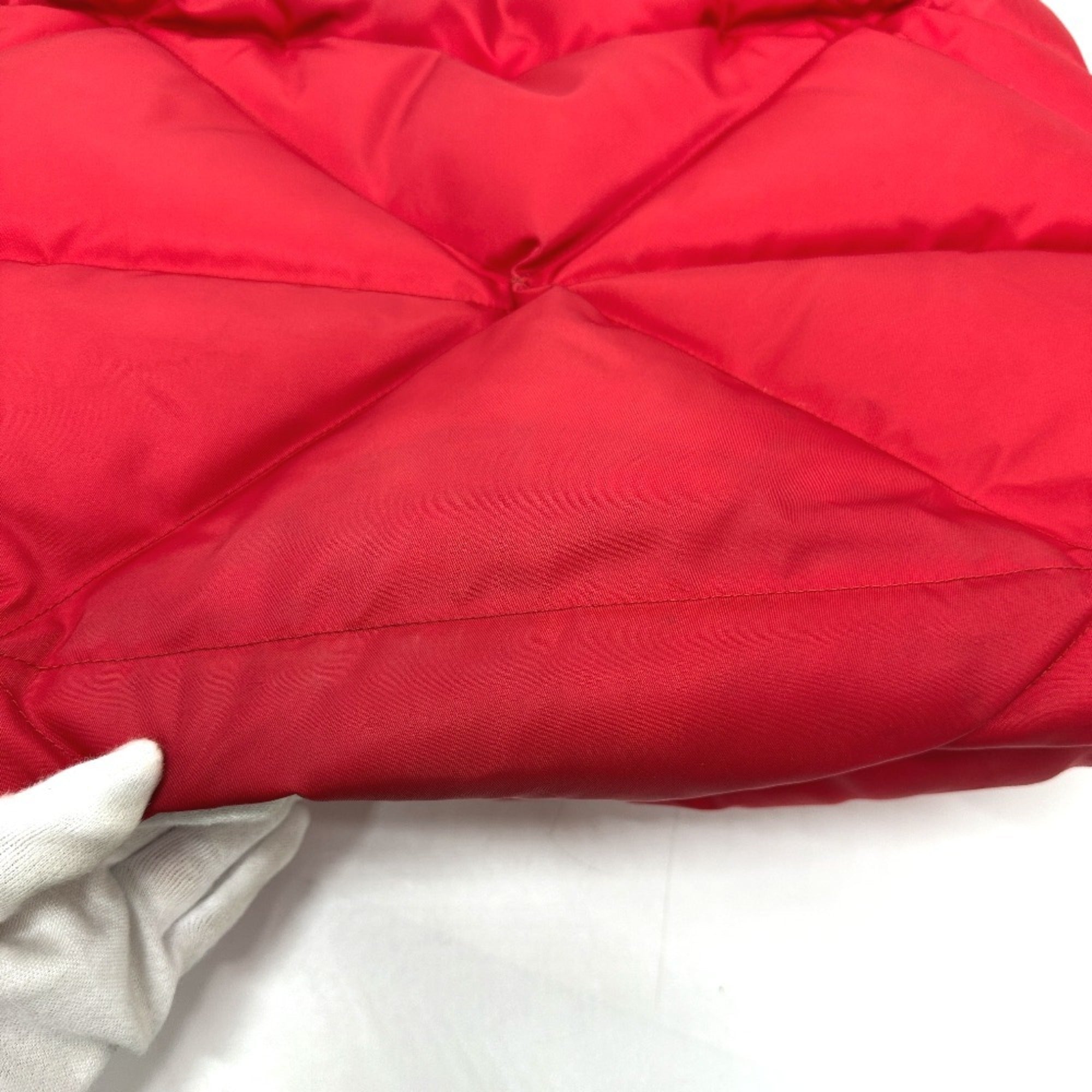 Prada Red Color Nylon Tote Bag (Pre-Owned)