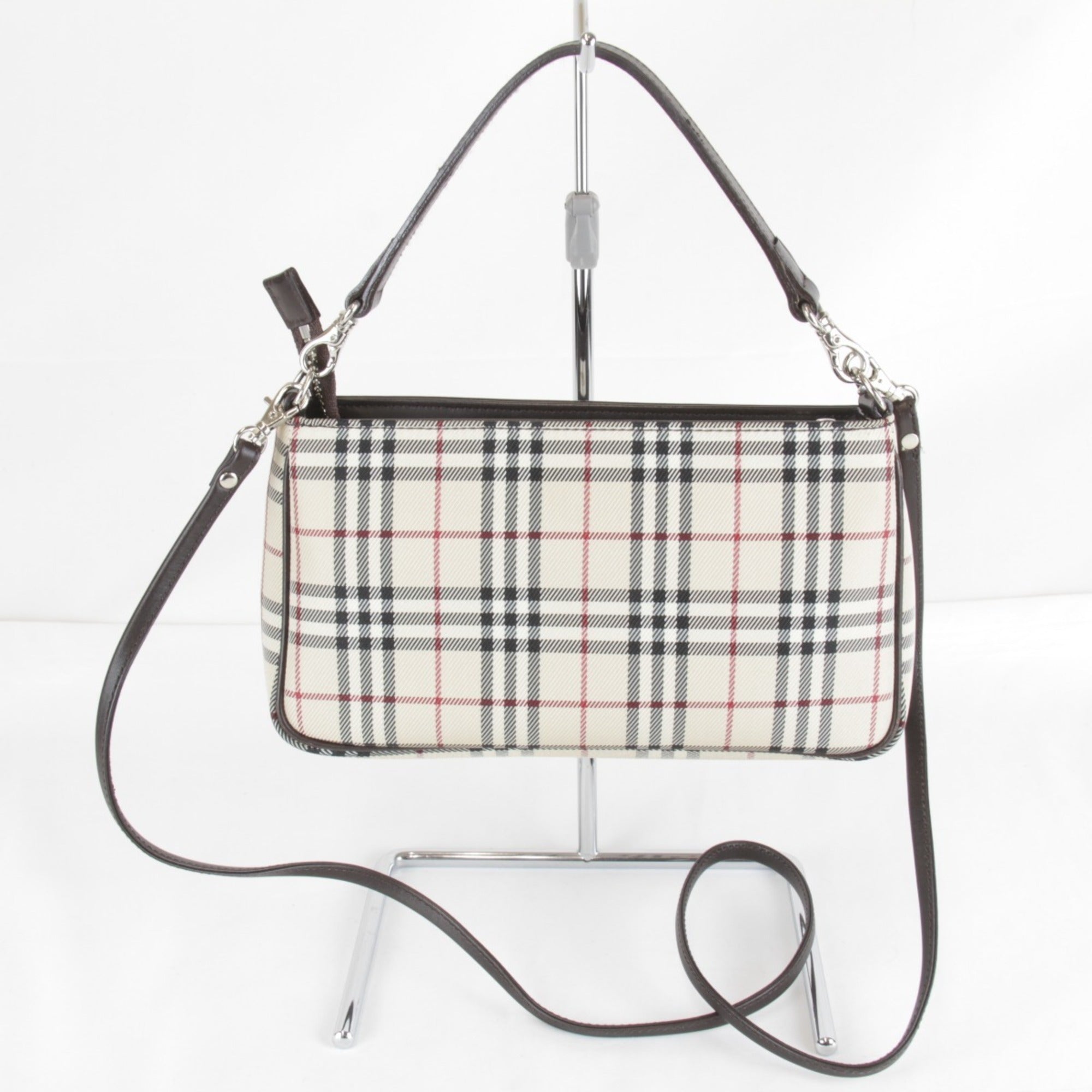 Burberry Beige Canvas Shoulder Bag (Pre-Owned)