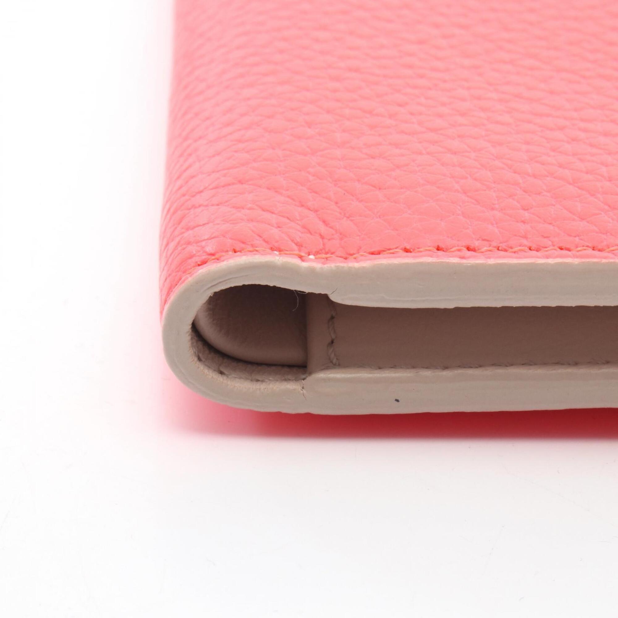 Christian Dior Red Color Leather Wallet (Tri-Fold) (Pre-Owned)