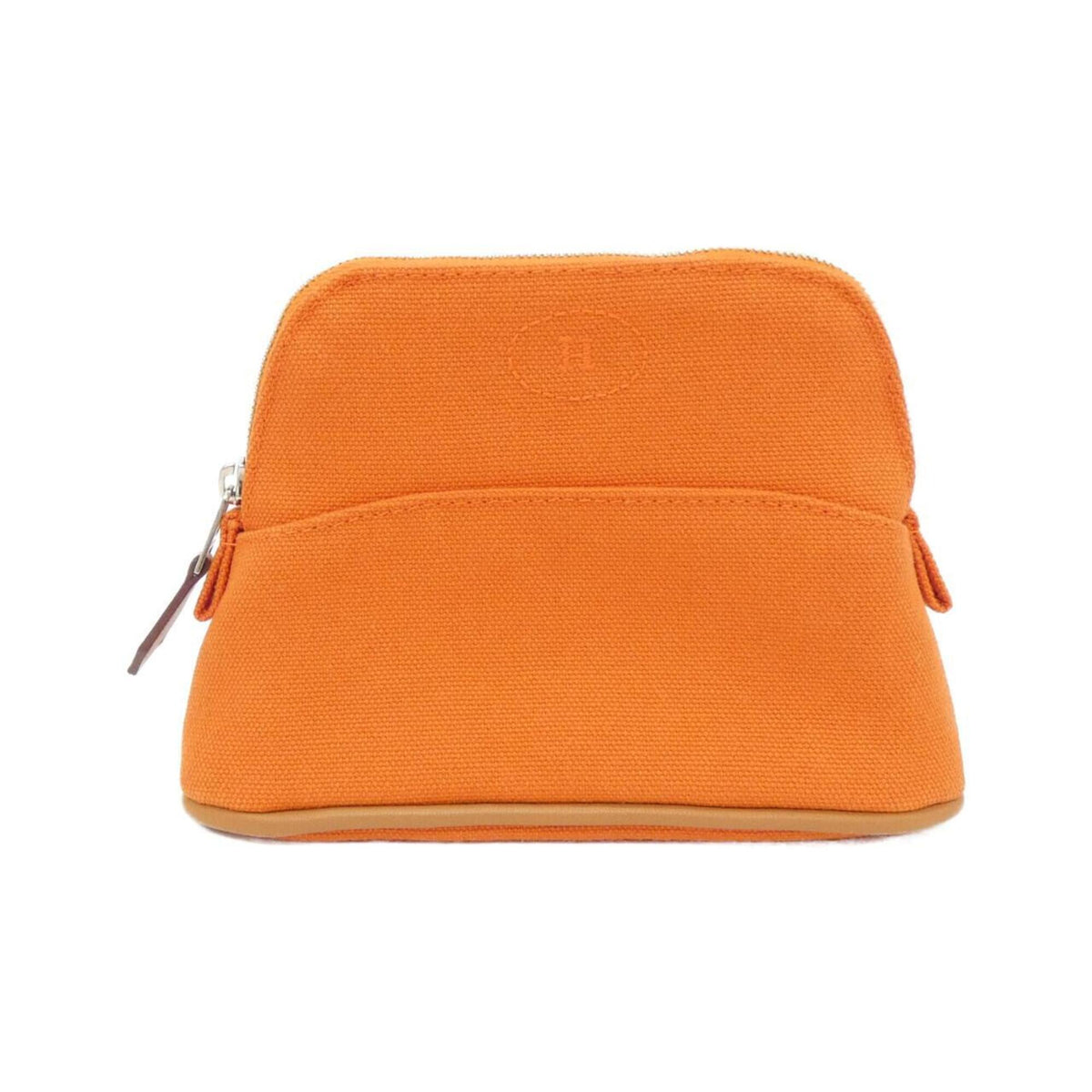 Hermes Feu Orange Canvas Handbag Pouch (Pre-Owned)