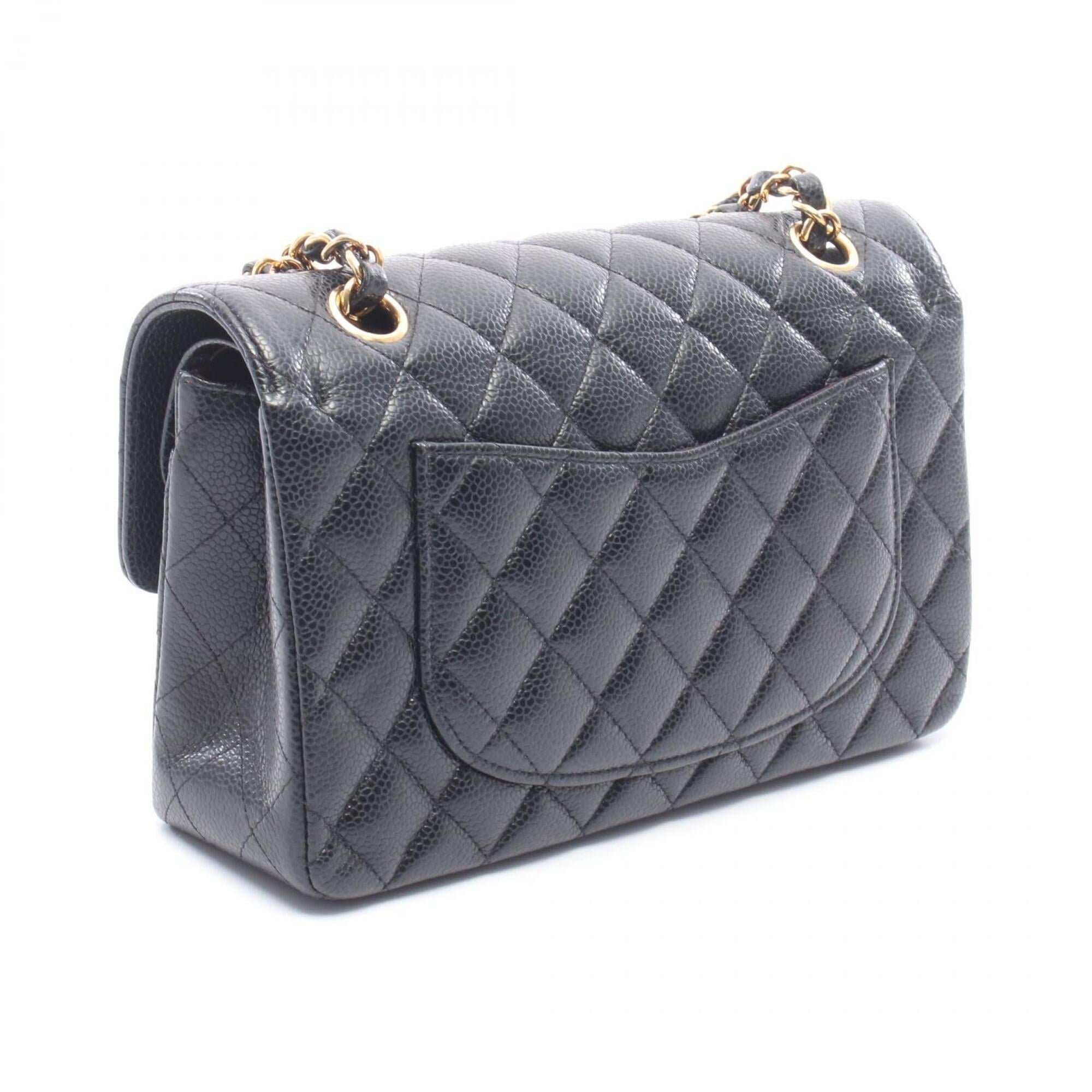 Chanel Matelasse Black Grained Calfskin Handbag Shoulder Bag (Pre-Owned)