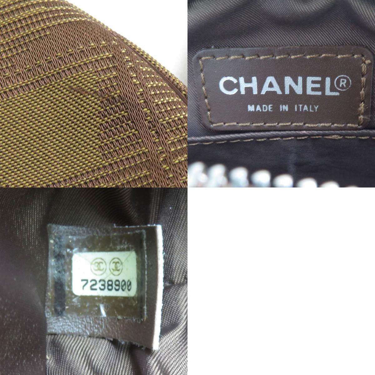 Chanel Brown Khaki New Travel Line Pouch (Pre-Owned)