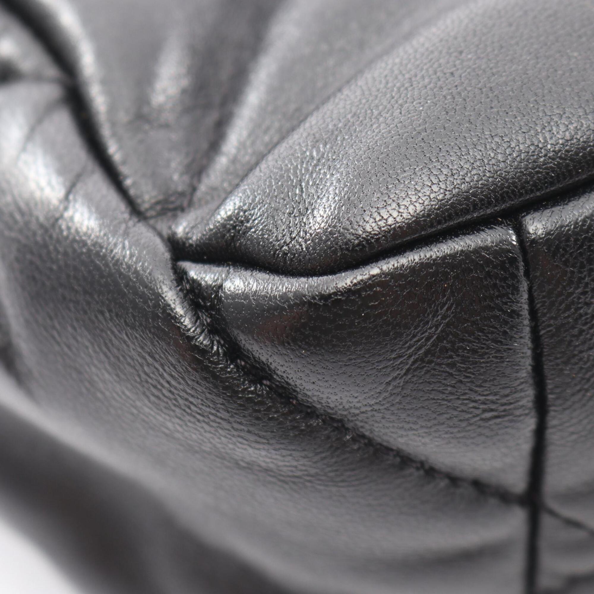 Chanel Black Leather Handbag Shoulder Bag (Pre-Owned)