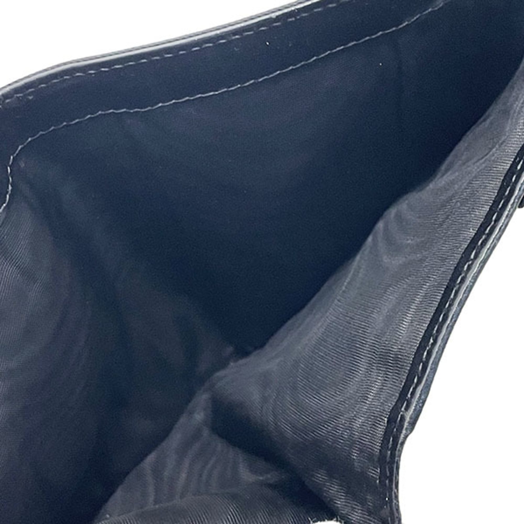 Prada Black Nero Nylon Leather Wallet (Tri-Fold) (Pre-Owned)