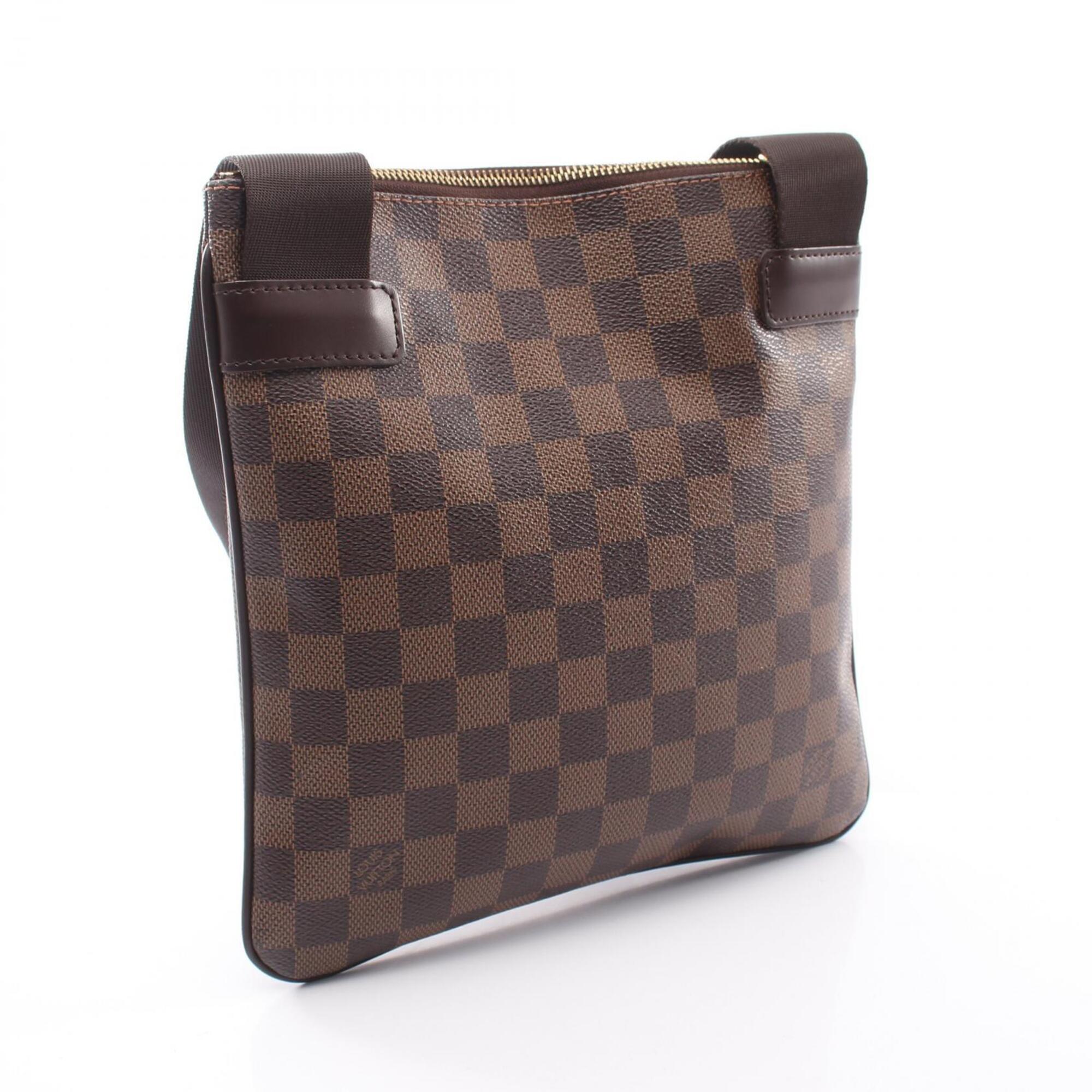 Louis Vuitton Brown Coated Canvas Leather Handbag Shoulder Bag (Pre-Owned)