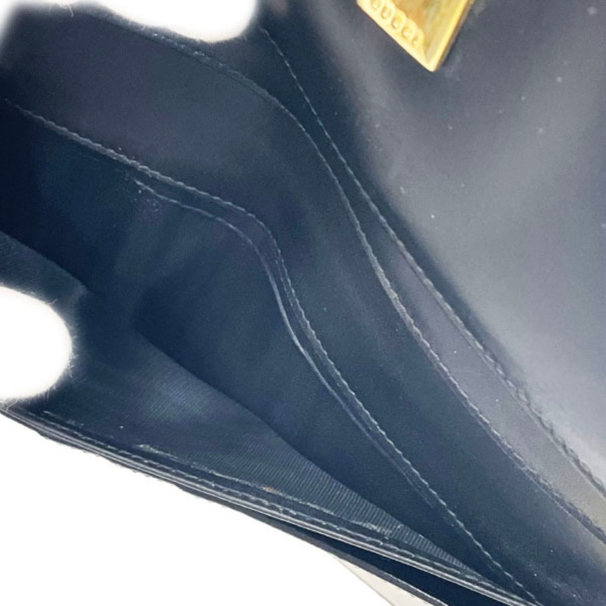 Gucci Black Leather Long Wallet (Bi-Fold) (Pre-Owned)