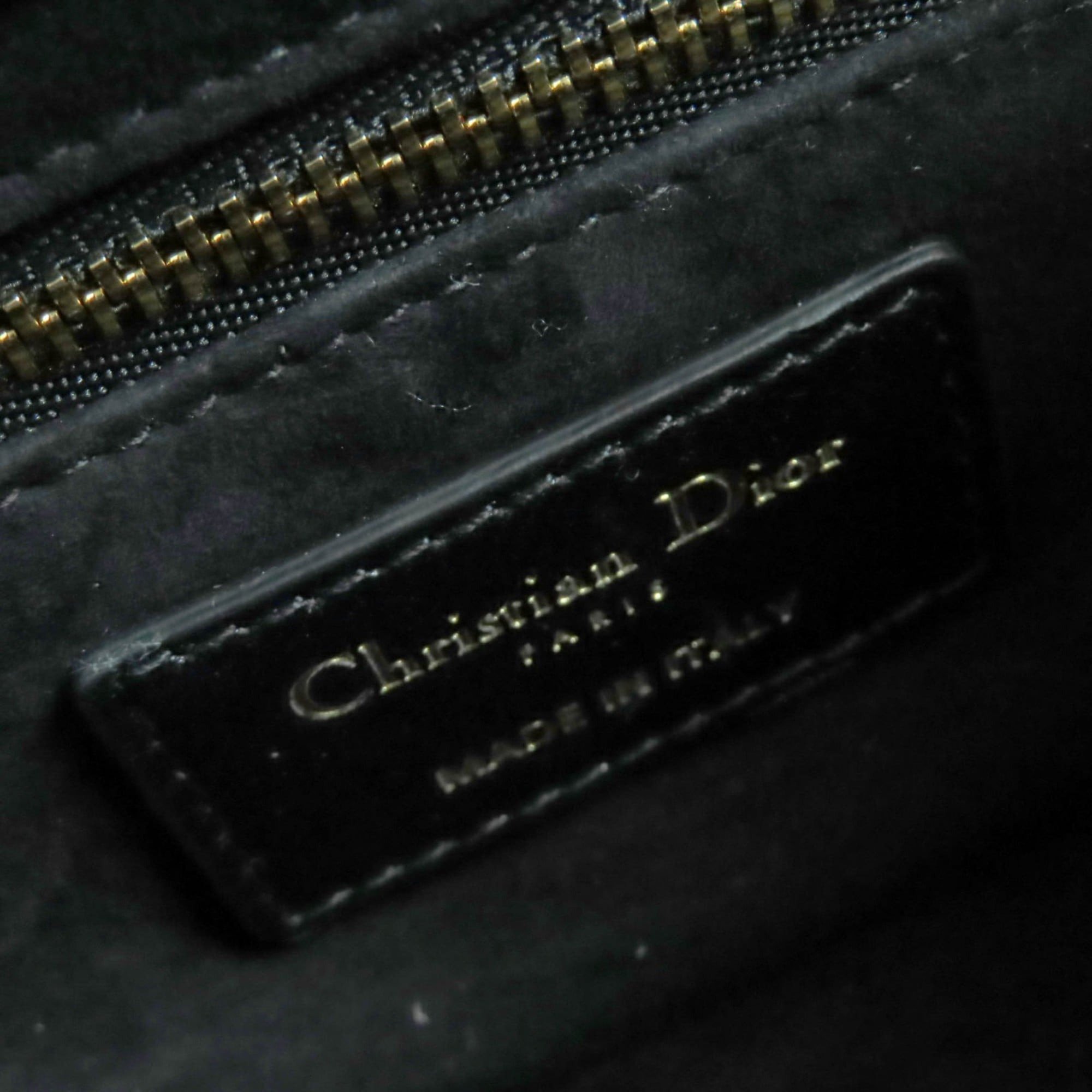 Christian Dior Black Leather Handbag Shoulder Bag (Pre-Owned)