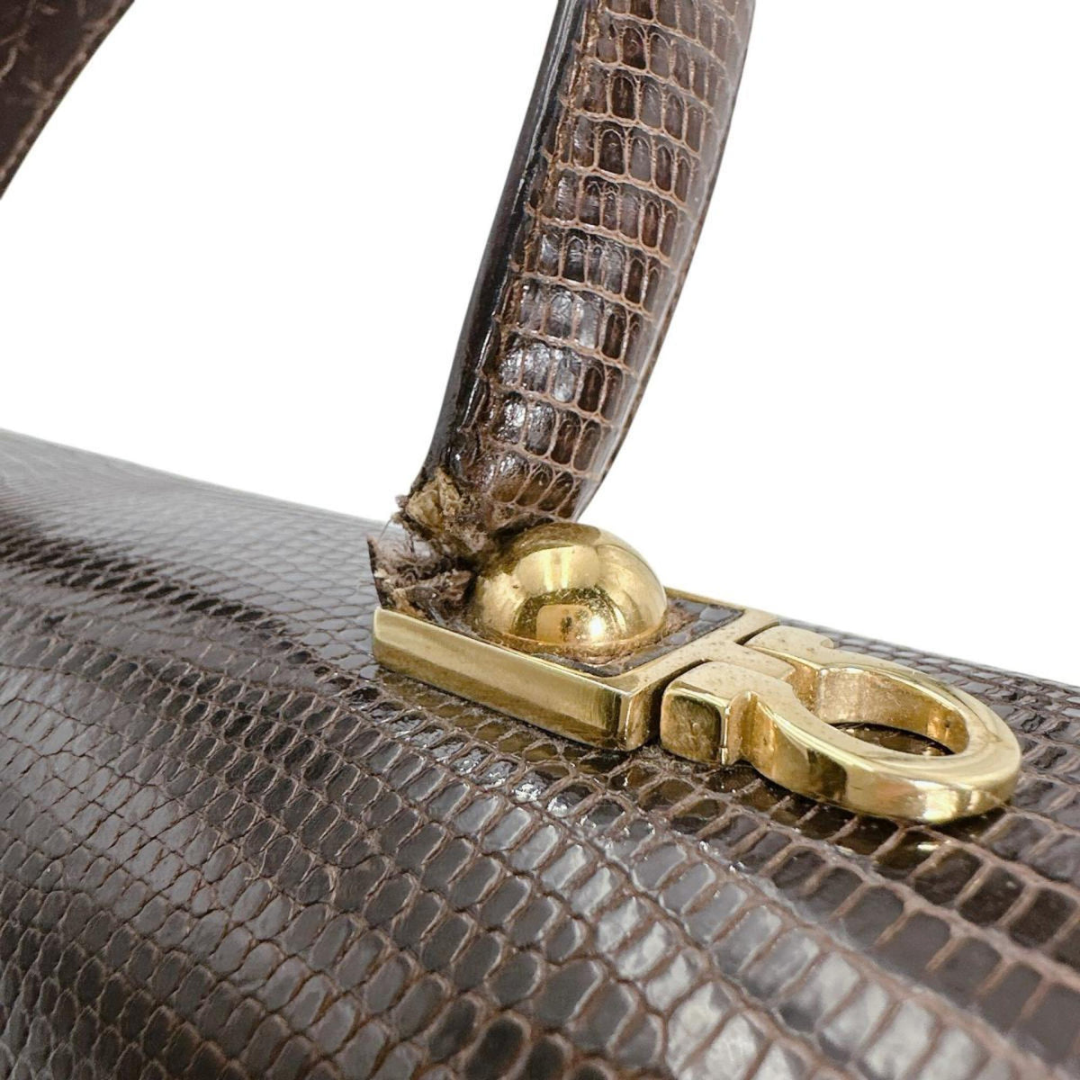 Salvatore Ferragamo Brown Leather Handbag (Pre-Owned)