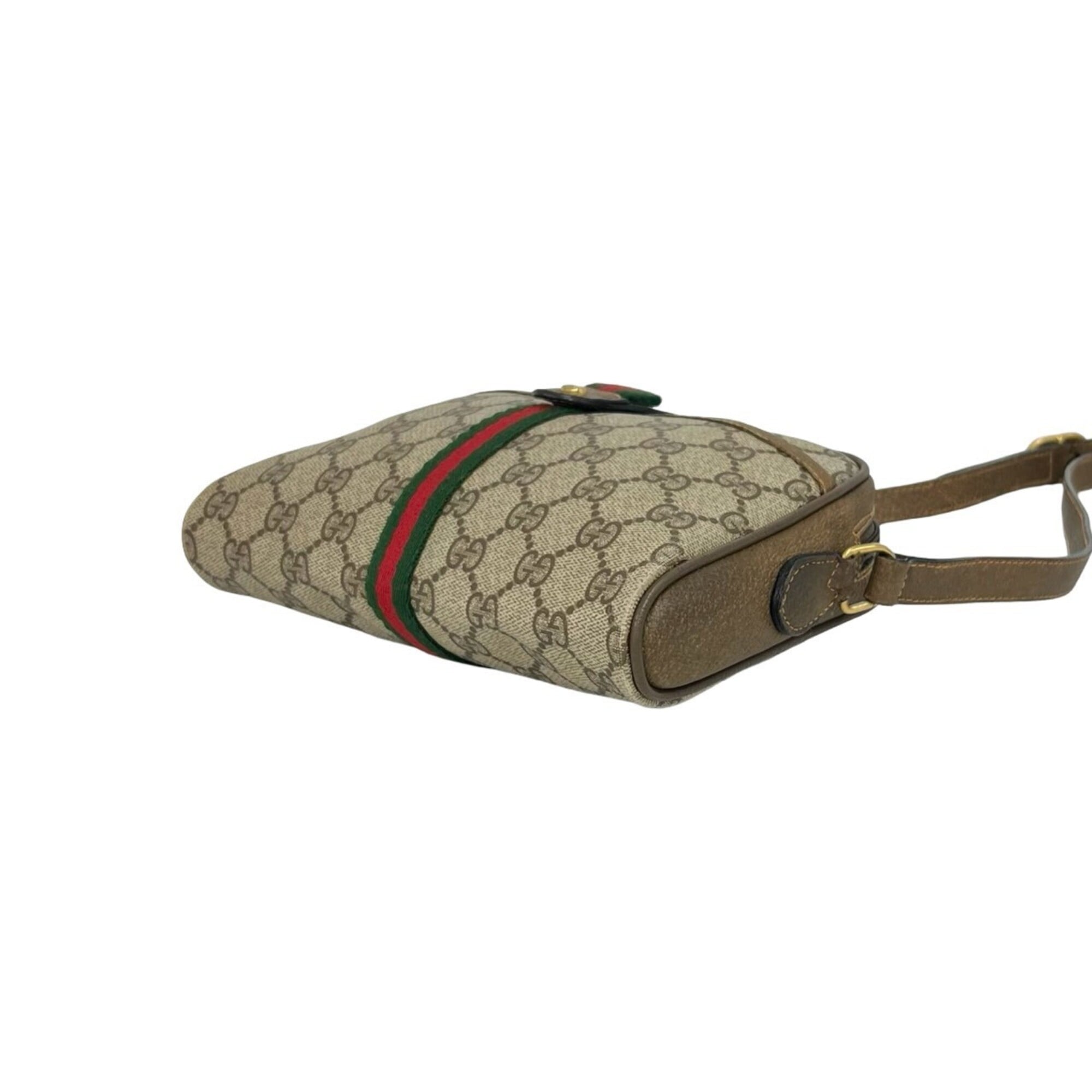 Gucci Brown Pvc Leather Shoulder Bag (Pre-Owned)