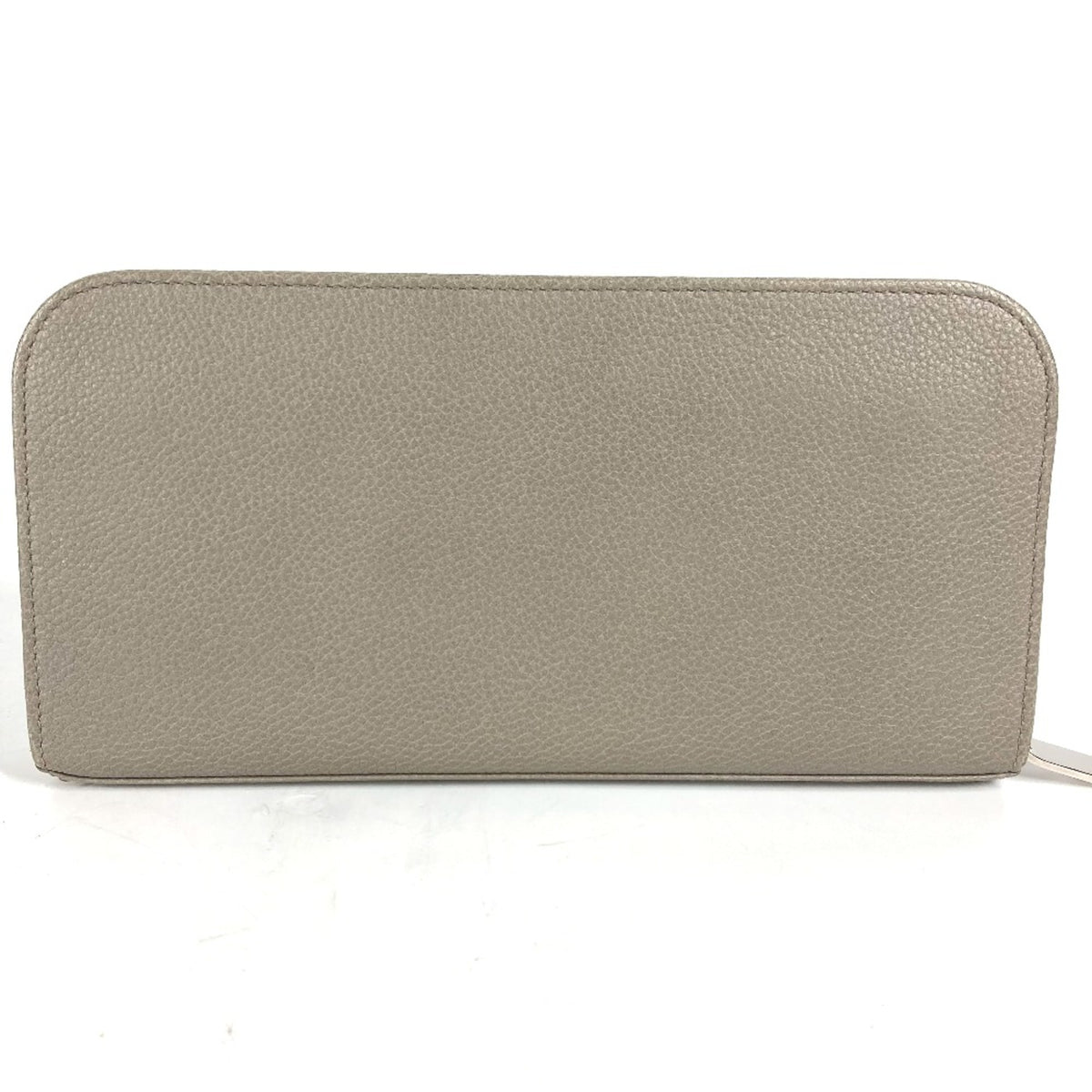 Saint Laurent Gray Leather Long Wallet (Bi-Fold) (Pre-Owned)