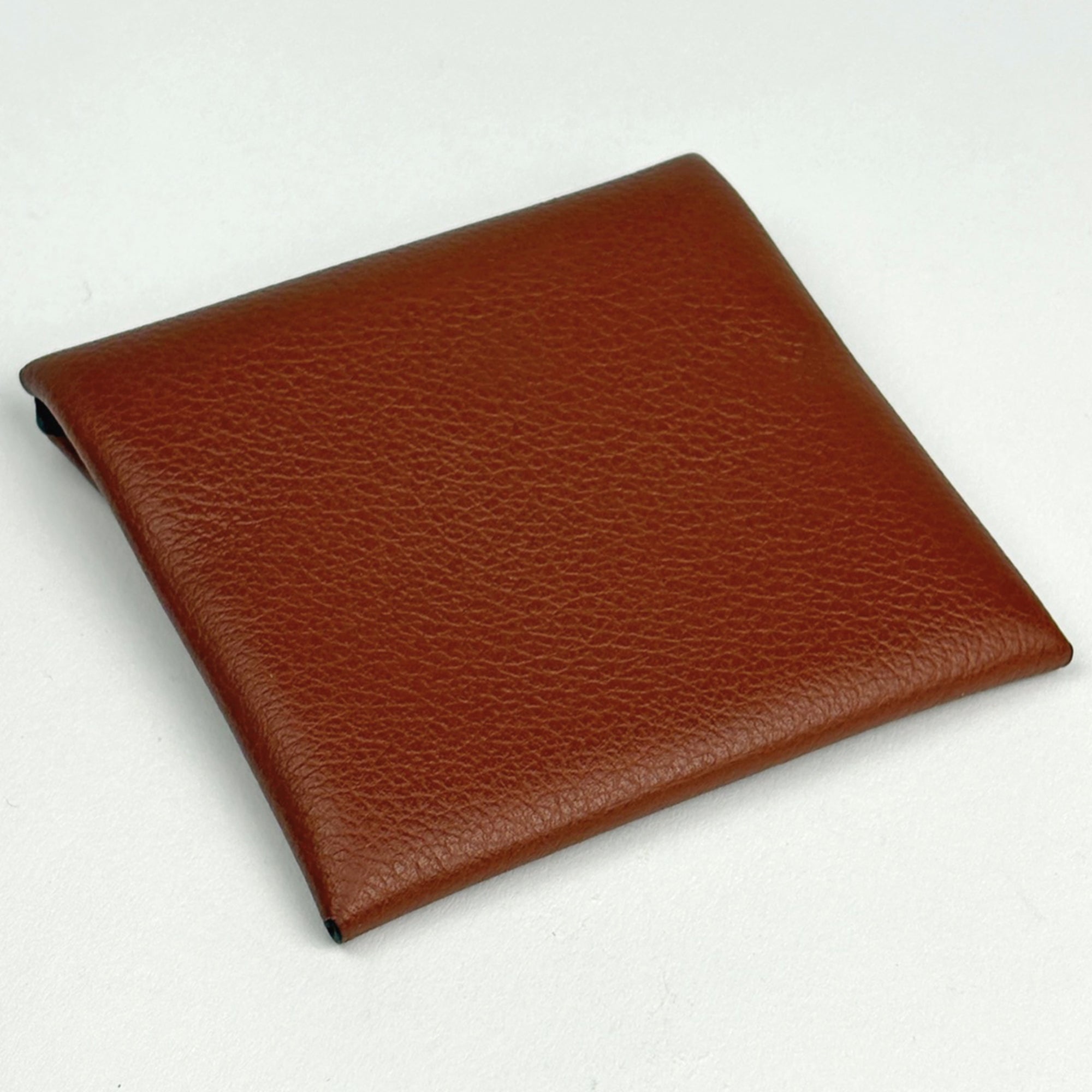 Hermes Bastia Brown Leather Coin Purse/Coin Case (Pre-Owned)