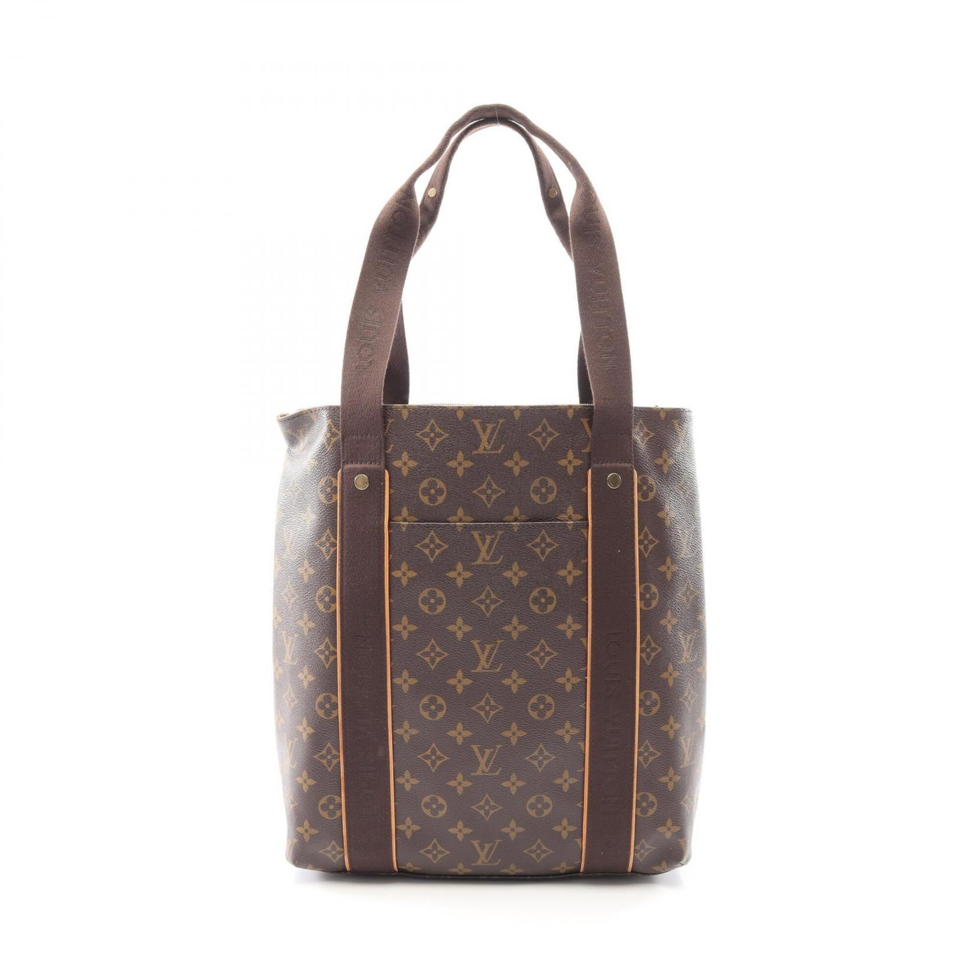 Louis Vuitton Brown Monogram Coated Canvas Leather Handbag Tote Bag (Pre-Owned)