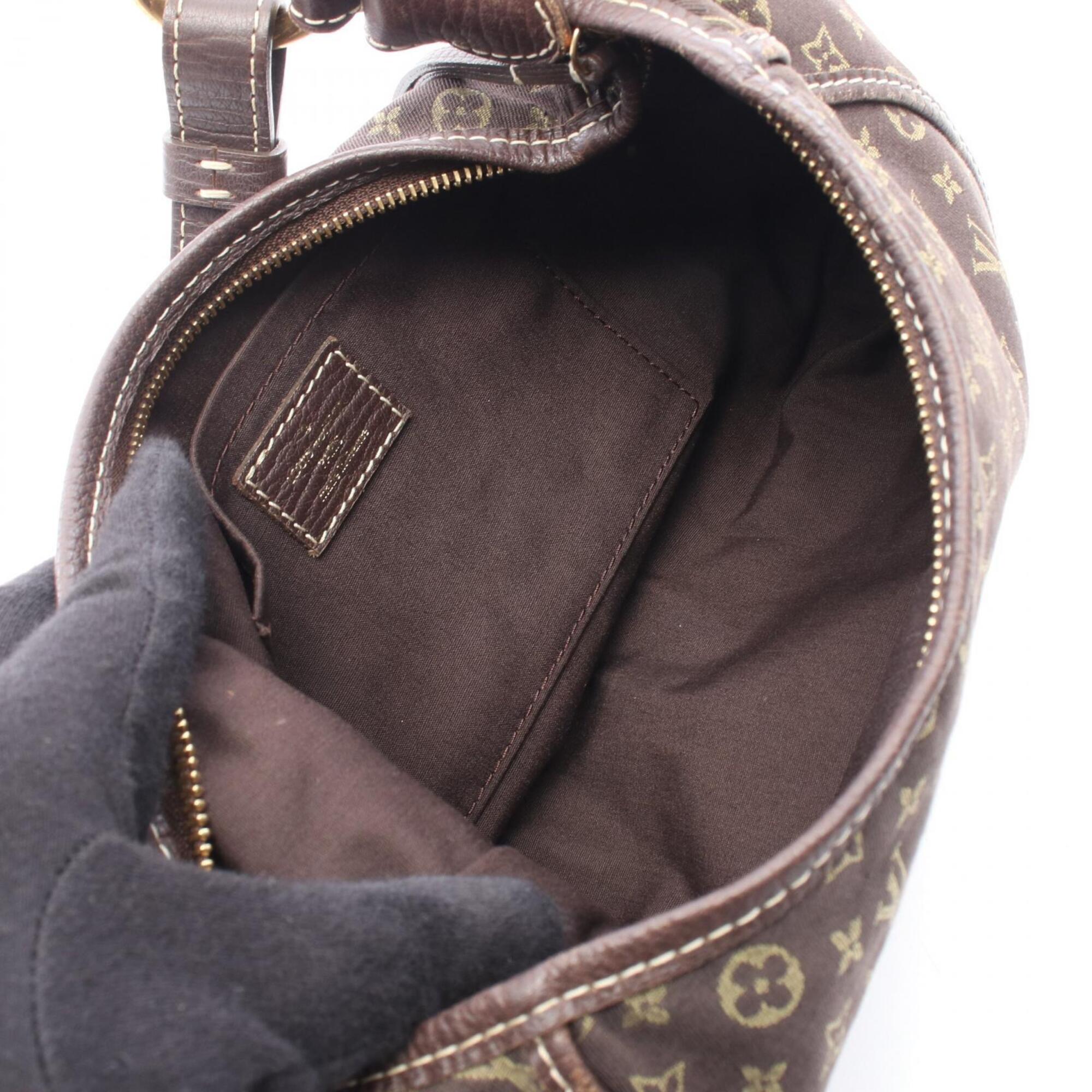 Louis Vuitton Monogram Mini Lin Brown Ebene Monogram Mini Lin Leather Handbag Shoulder Bag (Pre-Owned)