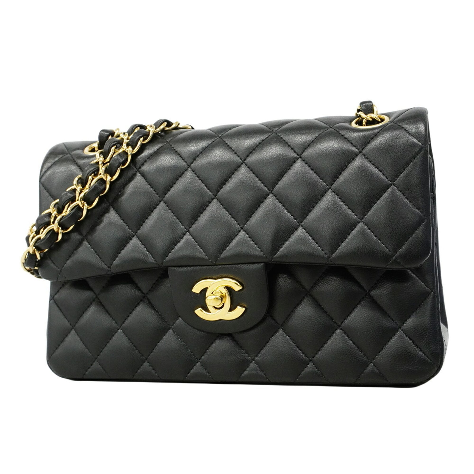 Chanel Black Leather Shoulder Bag (Pre-Owned)