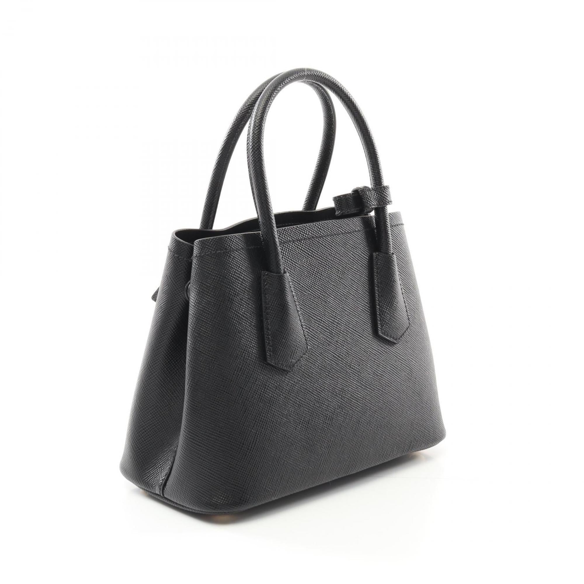 Prada Black Saffiano Triangle Handbag (Pre-Owned)